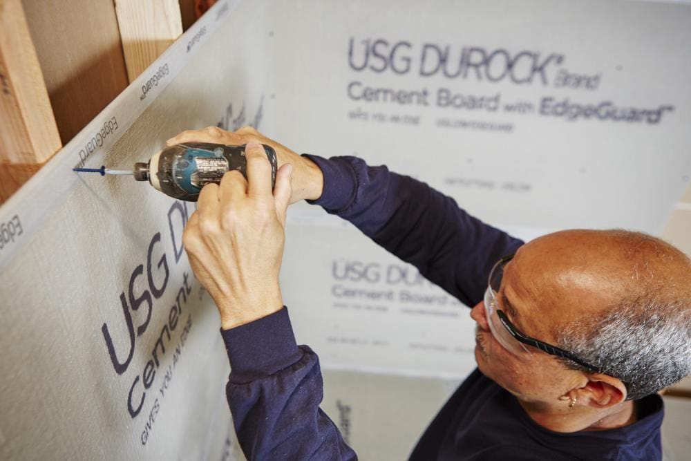 slide 4 of 5, DUROCK Brand 3-ft x 5-ft x 5/8-in Waterproof Cement Backer Board 1.0 Sheets, 1 ct