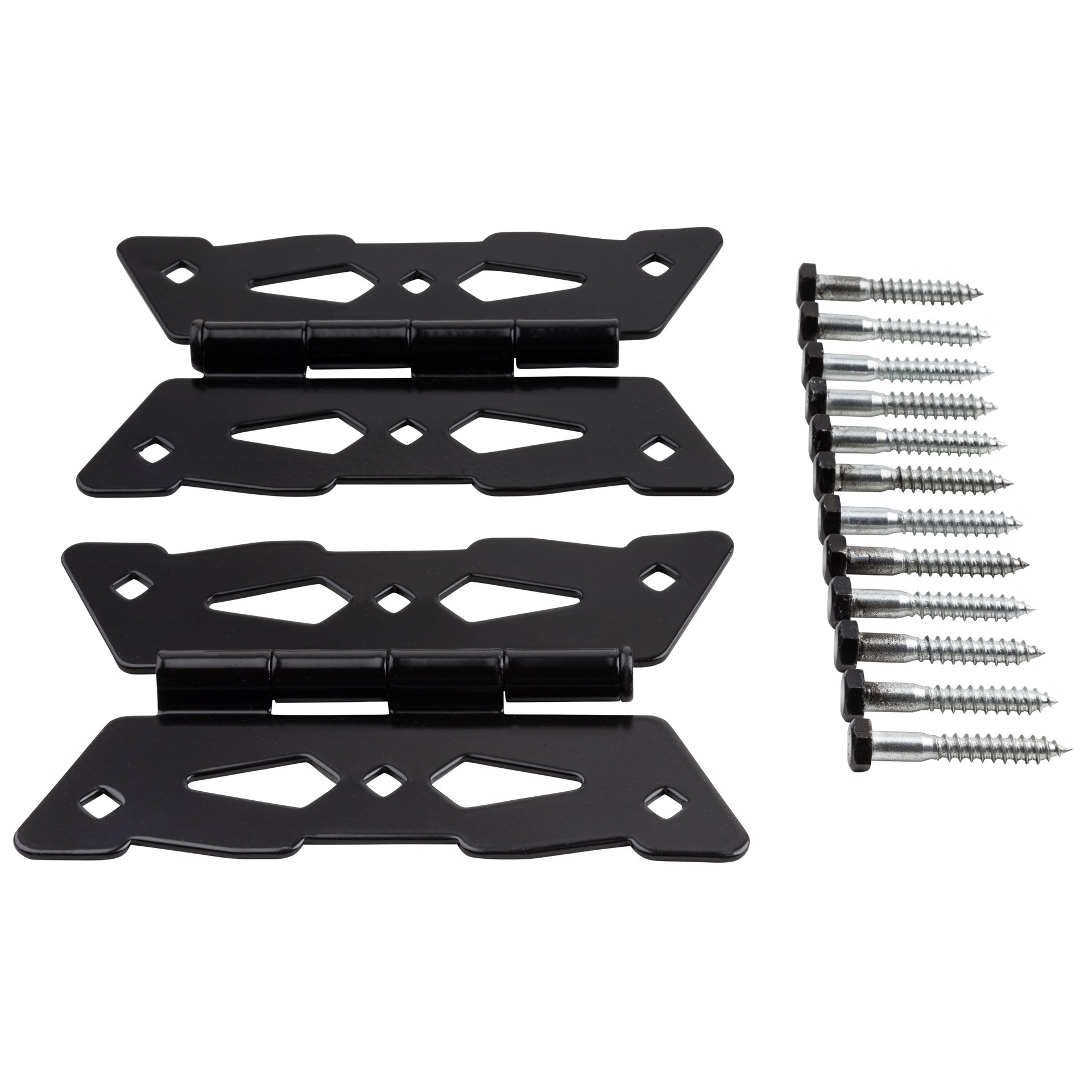 slide 4 of 6, National Hardware 2 -Pack 7-1/4-in Black Gate hinge, 1 ct