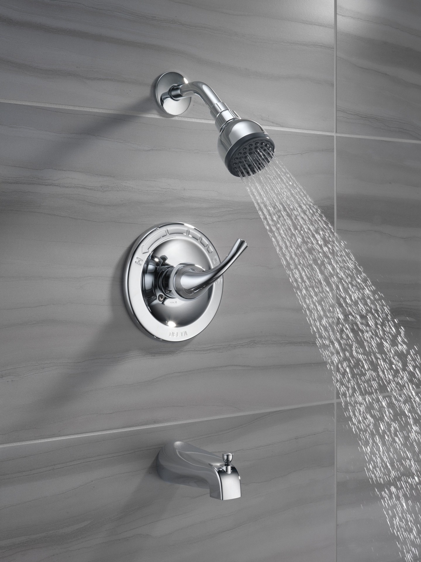 slide 2 of 6, Delta Foundations Chrome 1-handle 2.0-in Round Bathtub and shower Faucet with Valve (Single Function), 1 ct