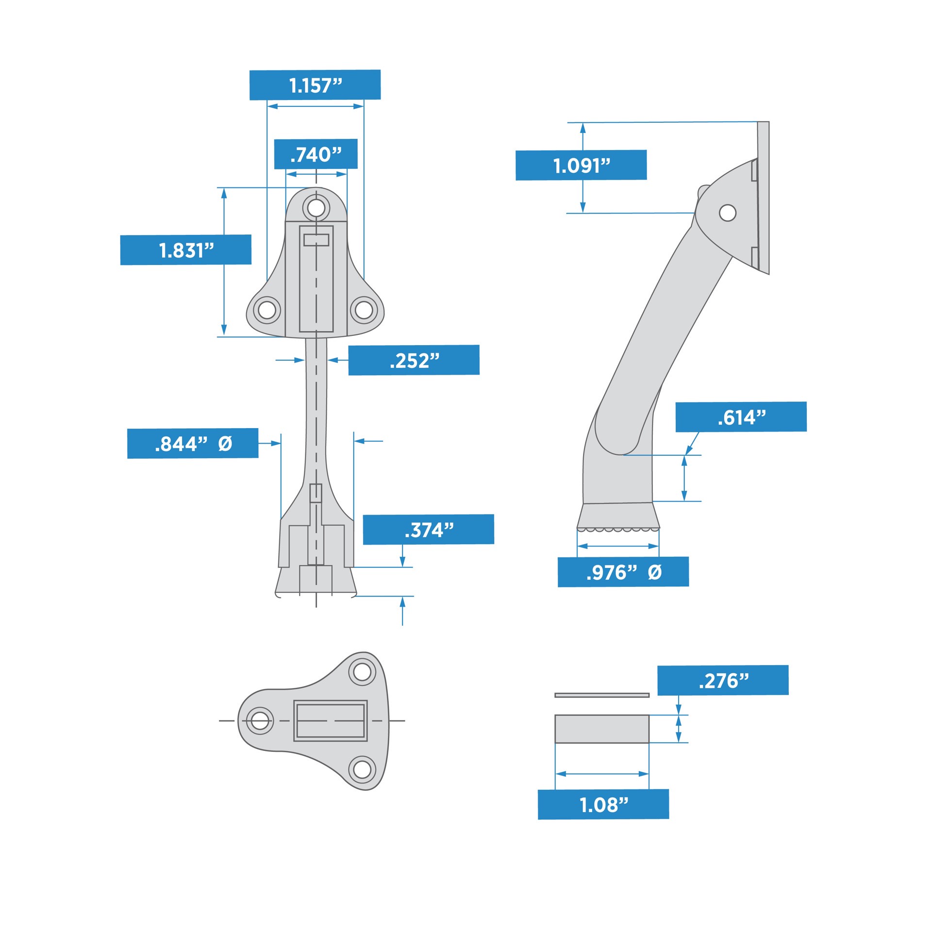 slide 5 of 6, RELIABILT 4-in Oil-rubbed bronze Kick-down Door Stop, 1 ct