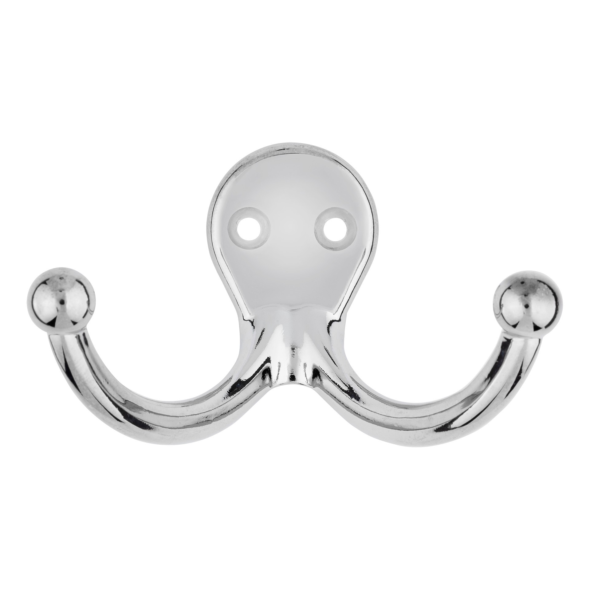 slide 2 of 6, RELIABILT 2 -Pack 2 -Hook 1.0-in x 1.25-in H Chrome Decorative Wall Hook ( 35.0-lb Capacity), 1 ct