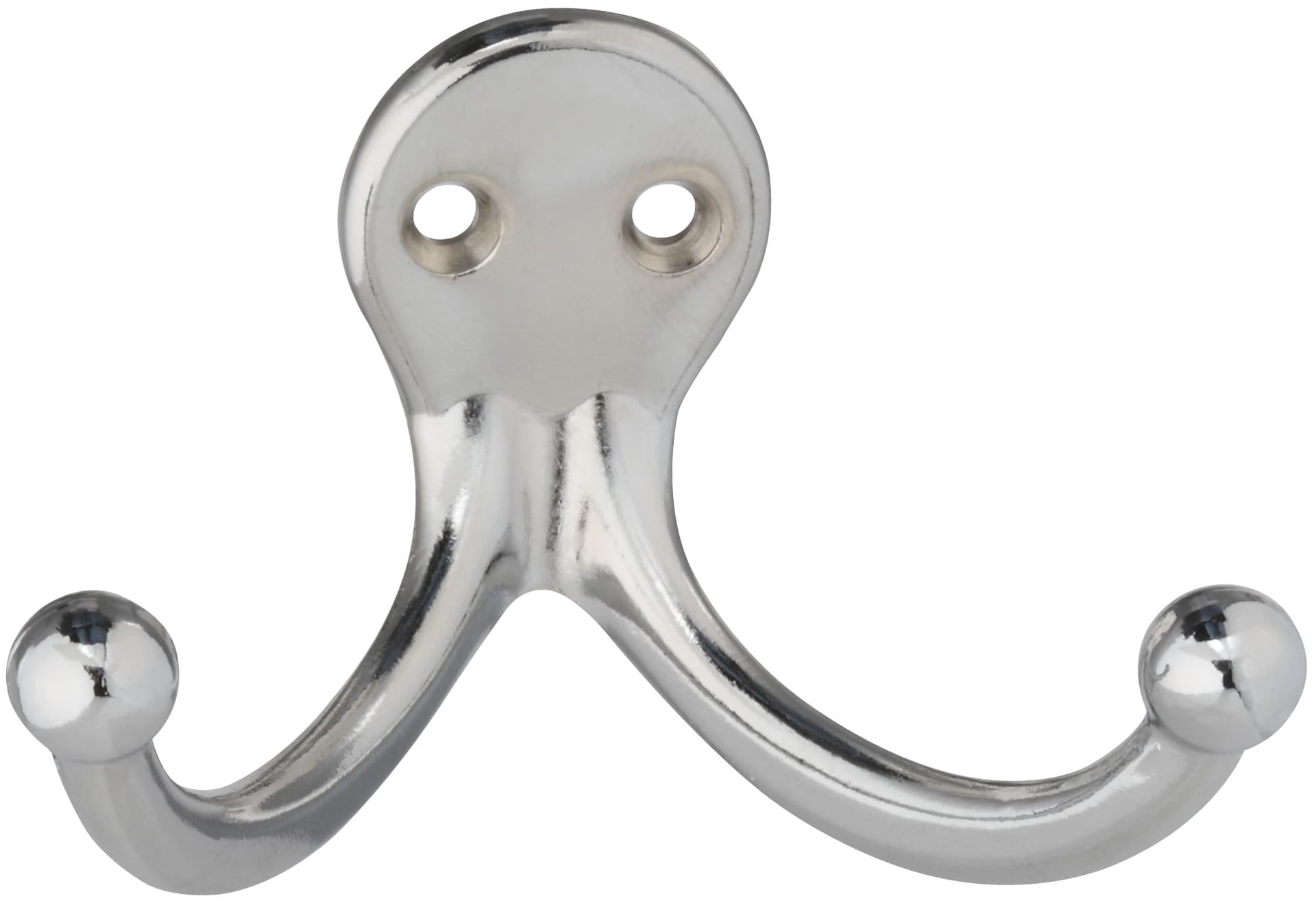 slide 1 of 6, RELIABILT 2 -Pack 2 -Hook 1.0-in x 1.25-in H Chrome Decorative Wall Hook ( 35.0-lb Capacity), 1 ct