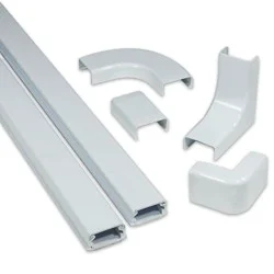 MonoSystems CableHider1 6 -Piece 120.0-in L White Raceway 1 ct | shipt