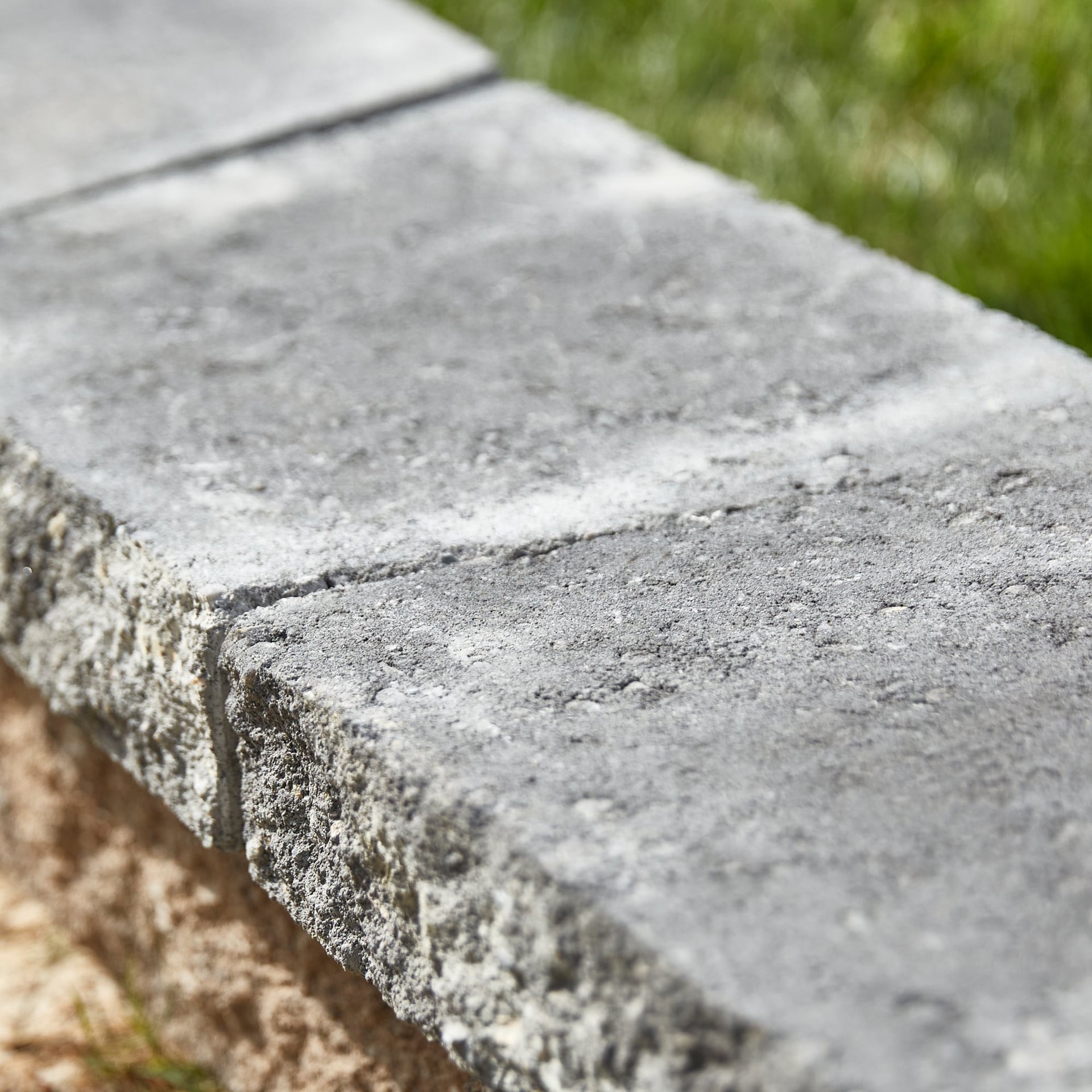 slide 2 of 6, 3-in H x 16-in L x 11.5-in D Gray/Charcoal Concrete Retaining wall cap, 1 ct