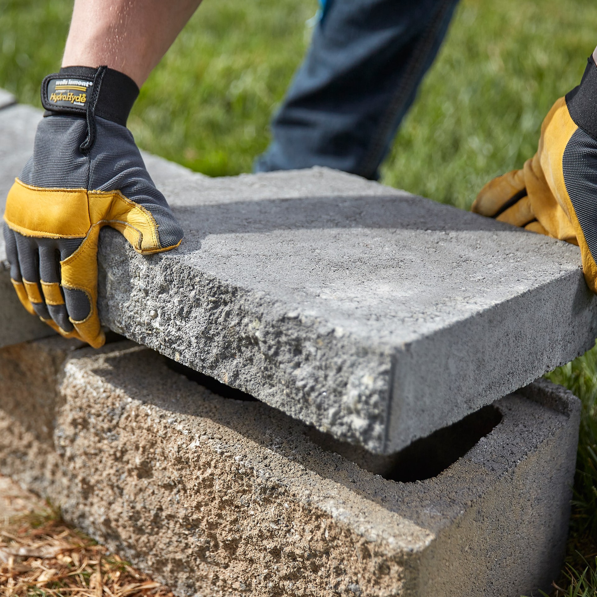 slide 3 of 6, 3-in H x 16-in L x 11.5-in D Gray/Charcoal Concrete Retaining wall cap, 1 ct