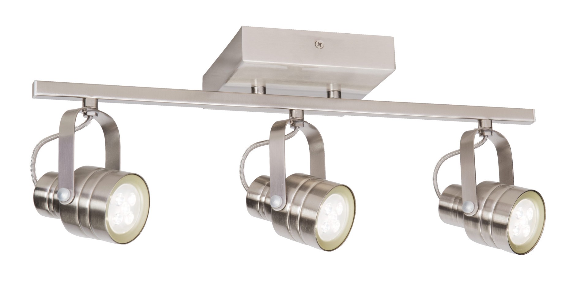 slide 2 of 6, allen + roth Cadigan 17.75-in 3 -Light Satin Nickel dimmable Integrated Modern/contemporary Track Bar, 1 ct