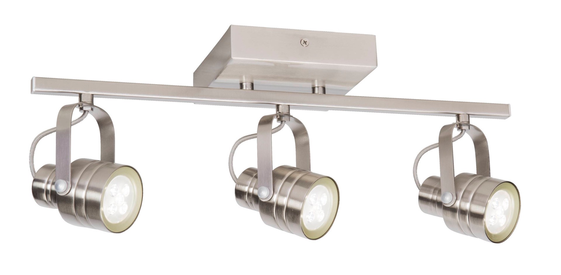 slide 4 of 6, allen + roth Cadigan 17.75-in 3 -Light Satin Nickel dimmable Integrated Modern/contemporary Track Bar, 1 ct