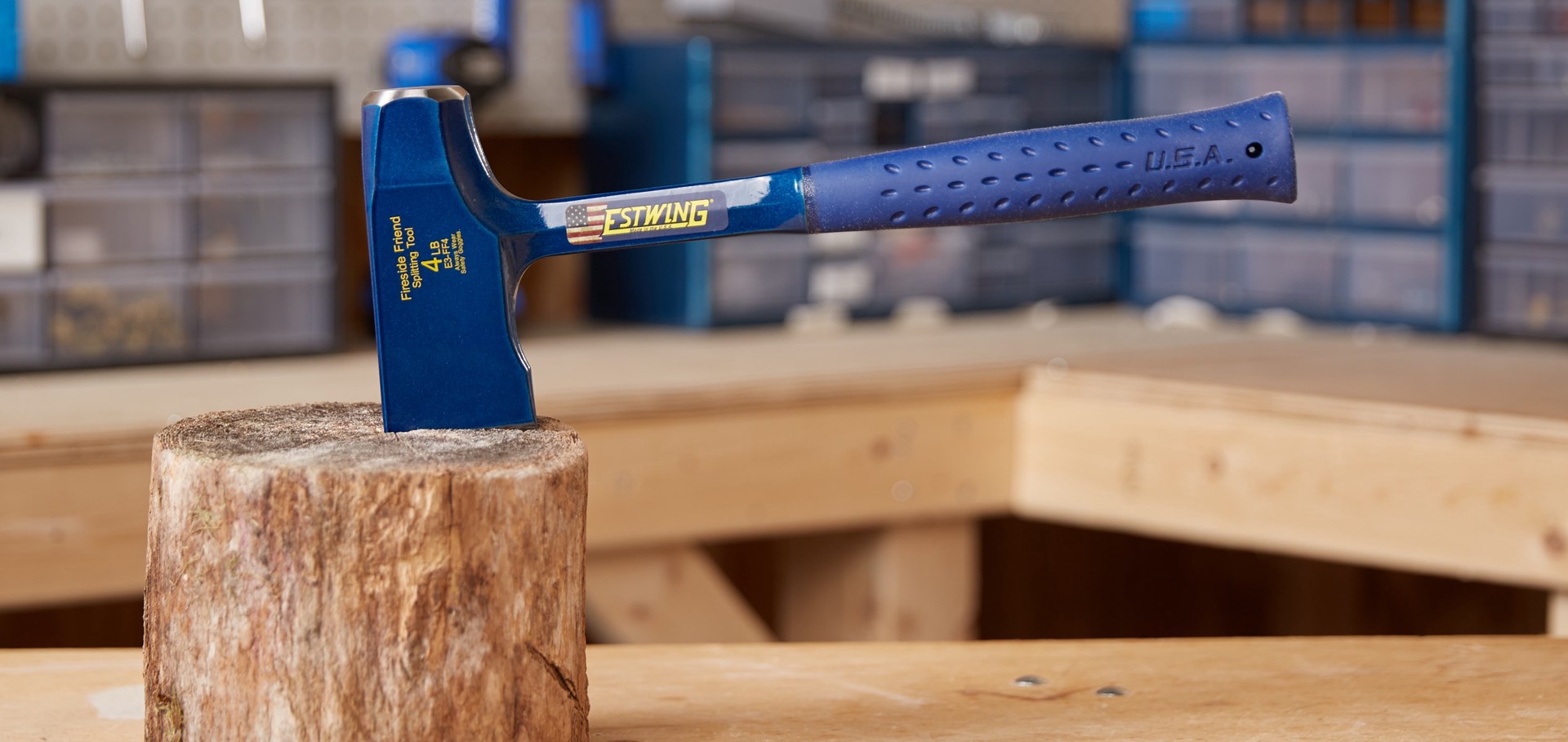 slide 6 of 6, Estwing 3.4-lb Forged steel Camp axe with 14.0-in Steel Handle, 1 ct