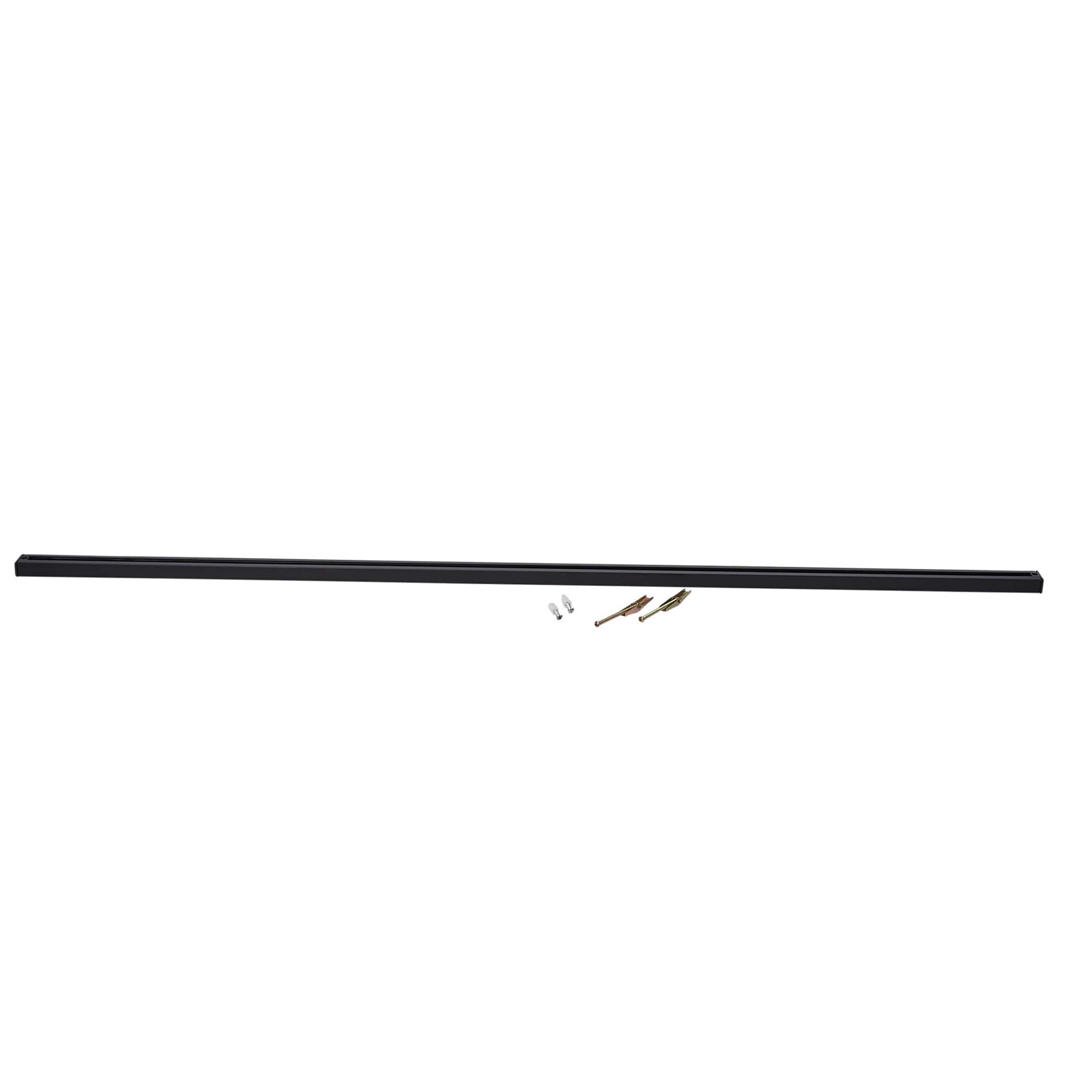 slide 3 of 3, Lithonia Lighting Decorative track lighting sticks 4-ft Matte Black Metal Linear Track, 1 ct