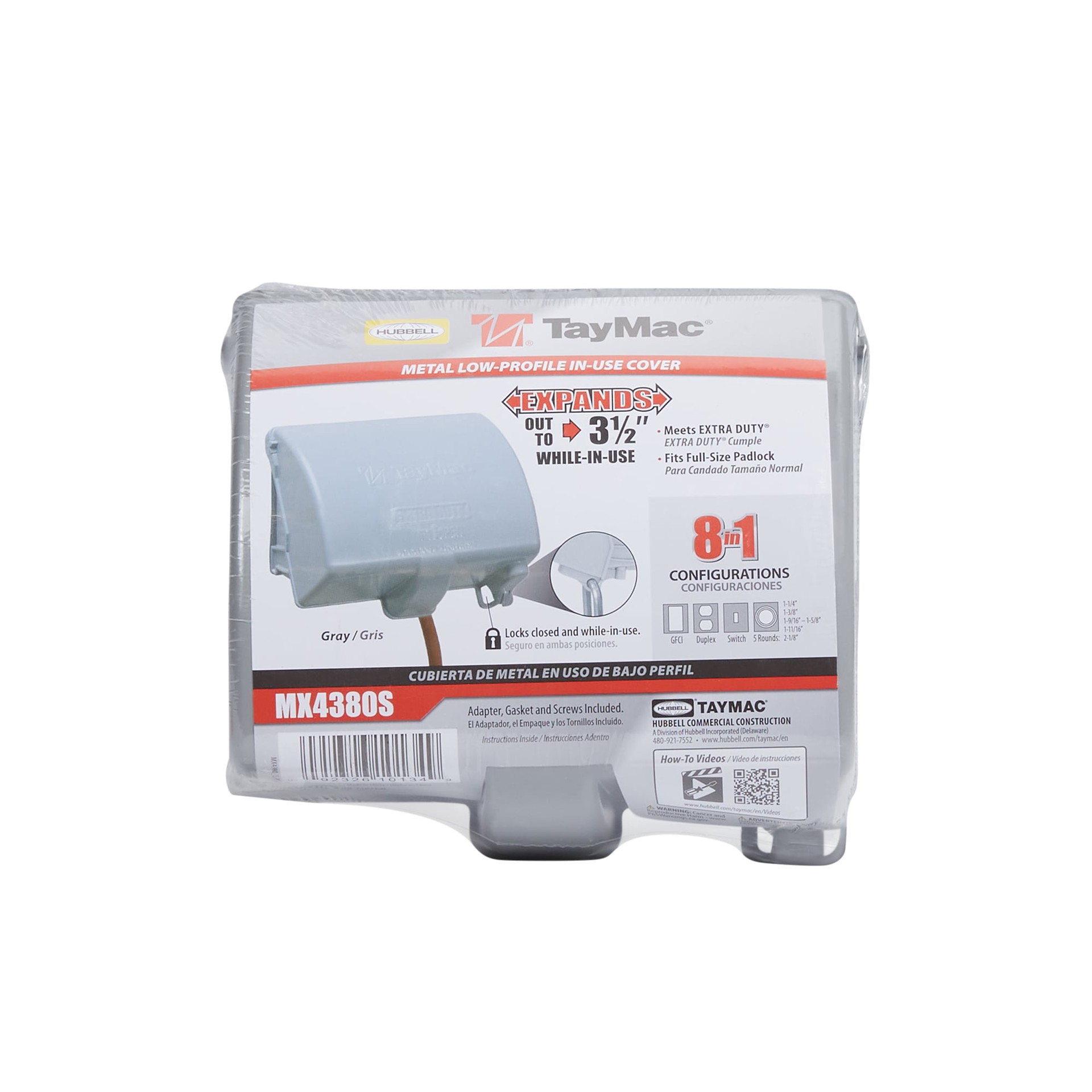 slide 2 of 6, Hubbell 1 -Gang Rectangle Gray Metal Weatherproof Electrical Box Cover, 1 ct