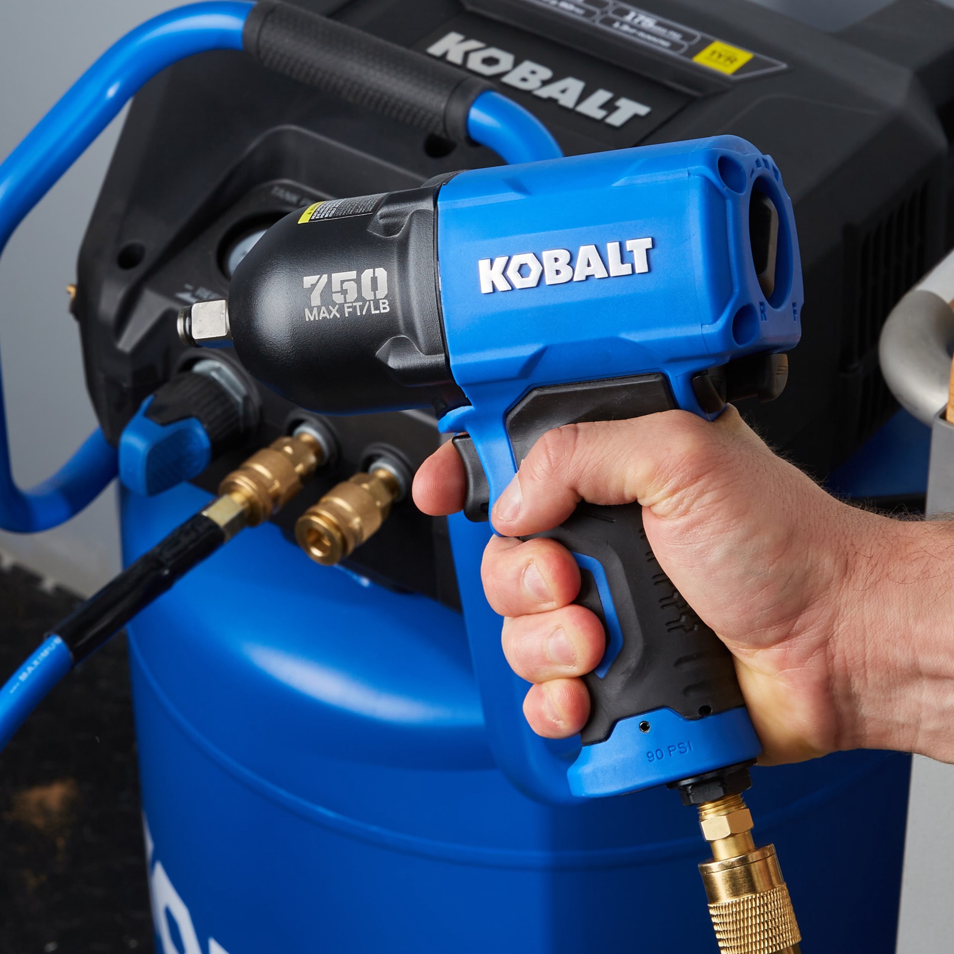 slide 6 of 6, Kobalt 0.5-in 750-ft/lb Air Impact Wrench, 1 ct