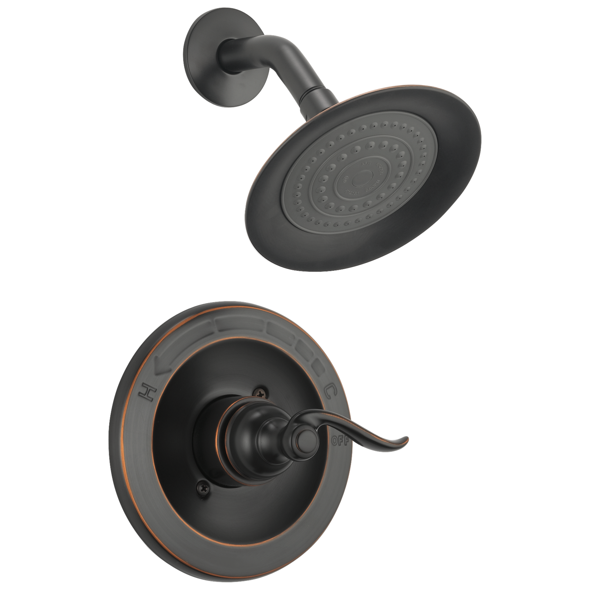 slide 1 of 6, Delta Windemere Oil Rubbed Bronze 1-handle 2.5000-in Round Shower Faucet with Valve (Single Function), 1 ct