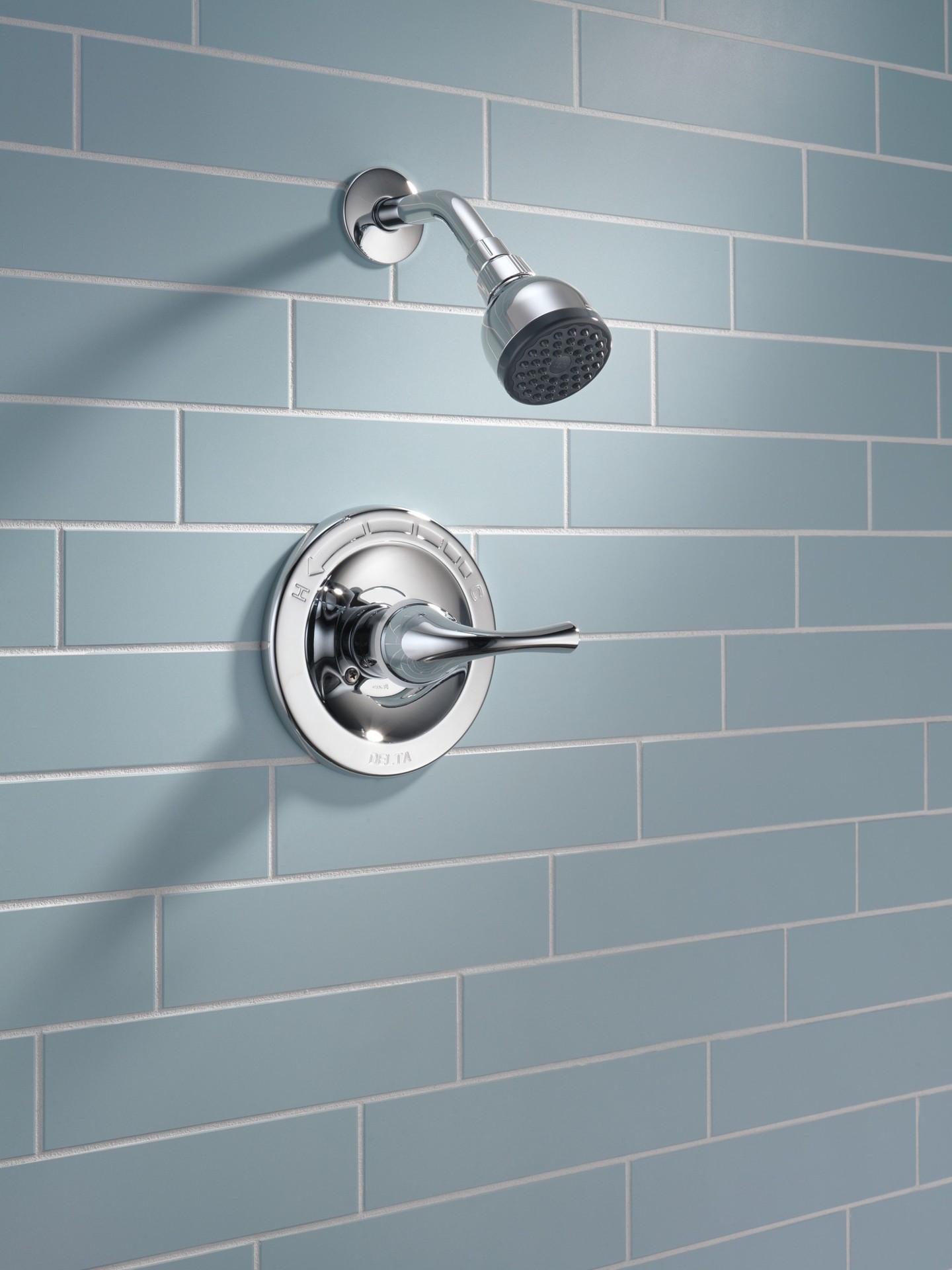 slide 3 of 5, Delta Foundations Chrome 1-handle 2.0-in Round Shower Faucet with Valve (Single Function), 1 ct