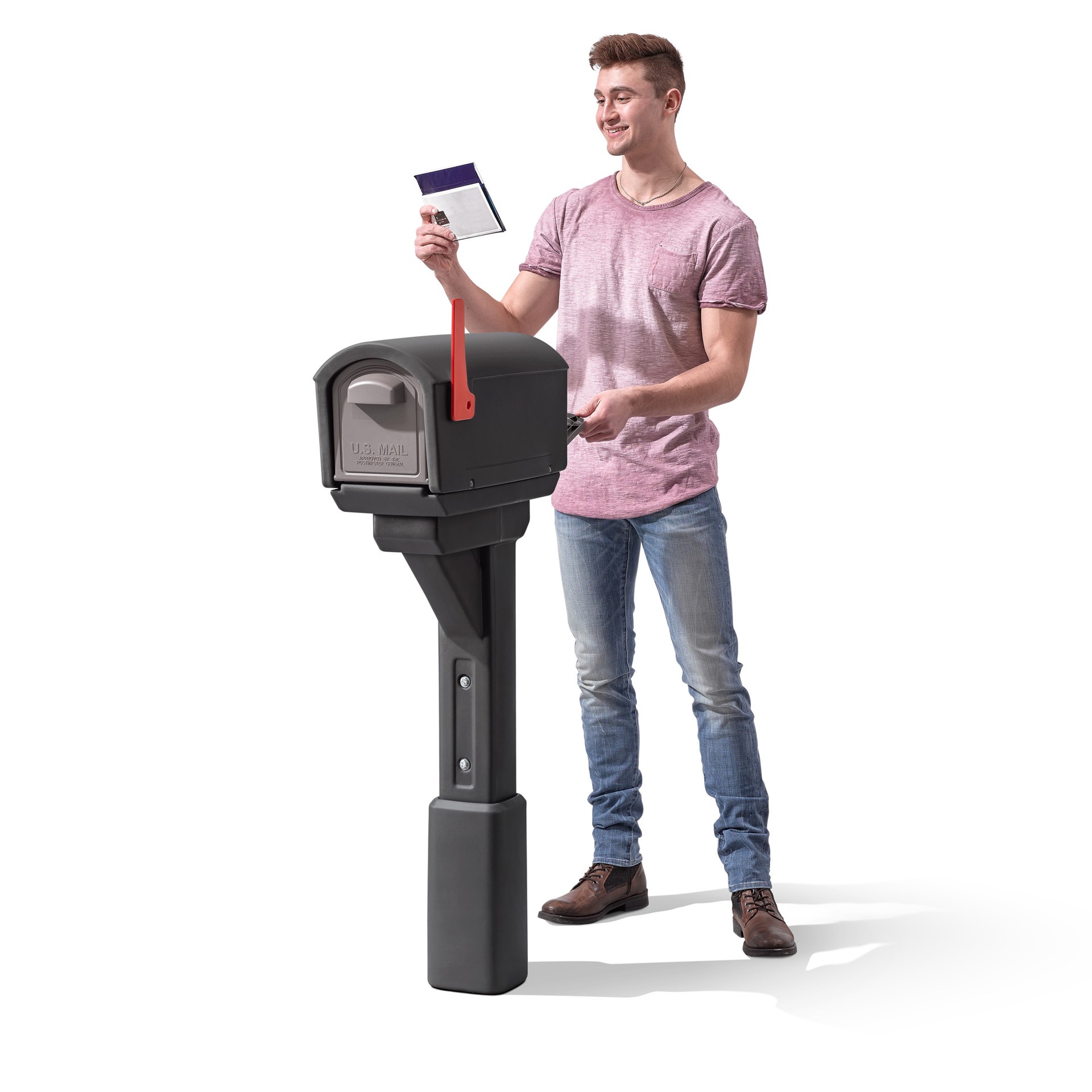 slide 3 of 6, Step2 MailMaster Plastic Standard Mailbox Black, 1 ct