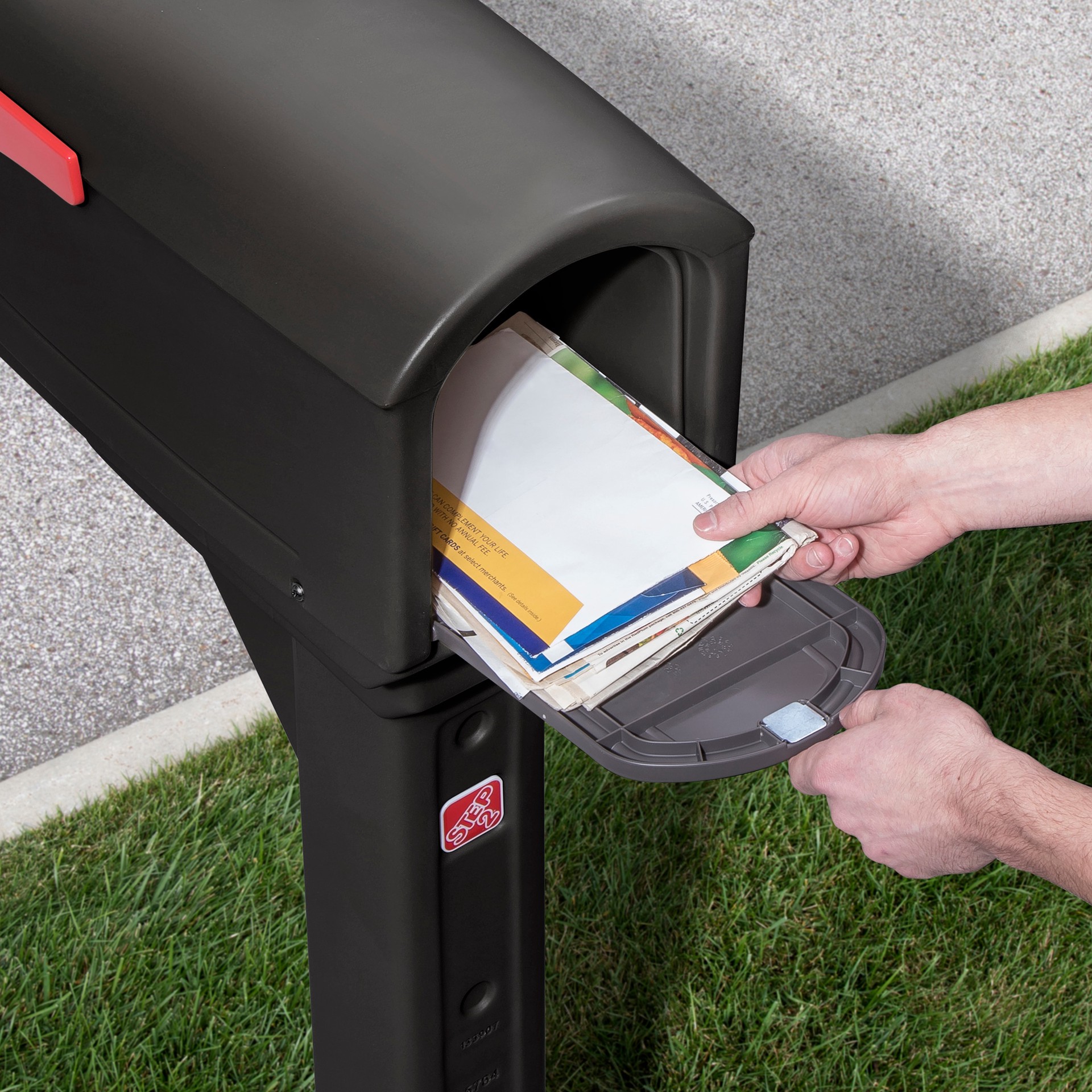 slide 5 of 6, Step2 MailMaster Plastic Standard Mailbox Black, 1 ct