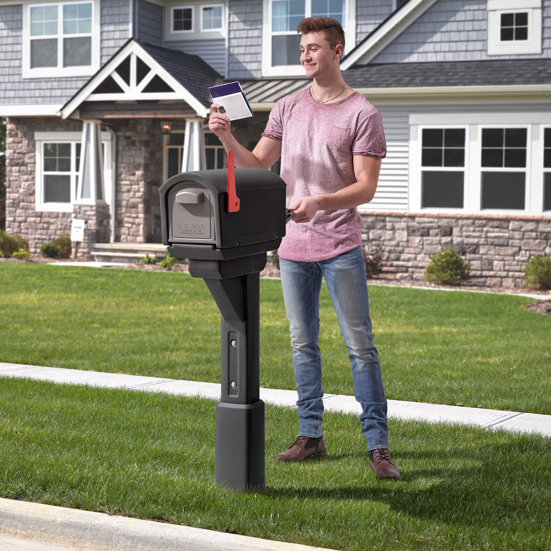 slide 6 of 6, Step2 MailMaster Plastic Standard Mailbox Black, 1 ct