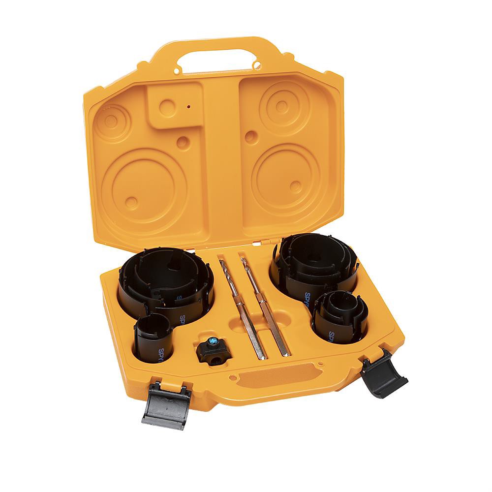 slide 2 of 6, Spyder Carbide-tipped Arbored Adjustable Hole Saw Set (14-Piece) with Hard Case, 1 ct