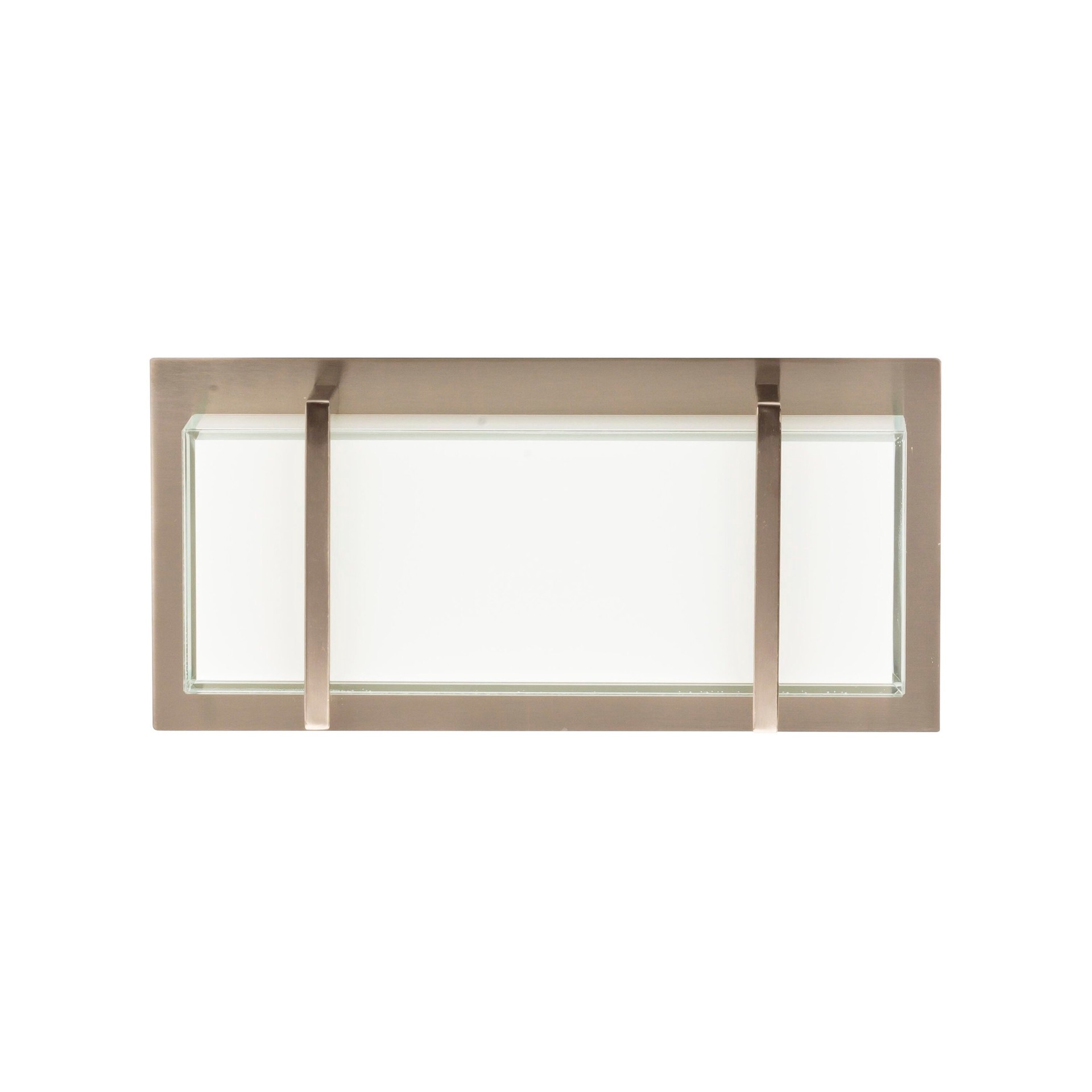 slide 4 of 6, Origin 21 Brighton 12-in 2 Light Brushed Nickel Integrated LED Modern/contemporary Bathroom Vanity light bar, 1 ct
