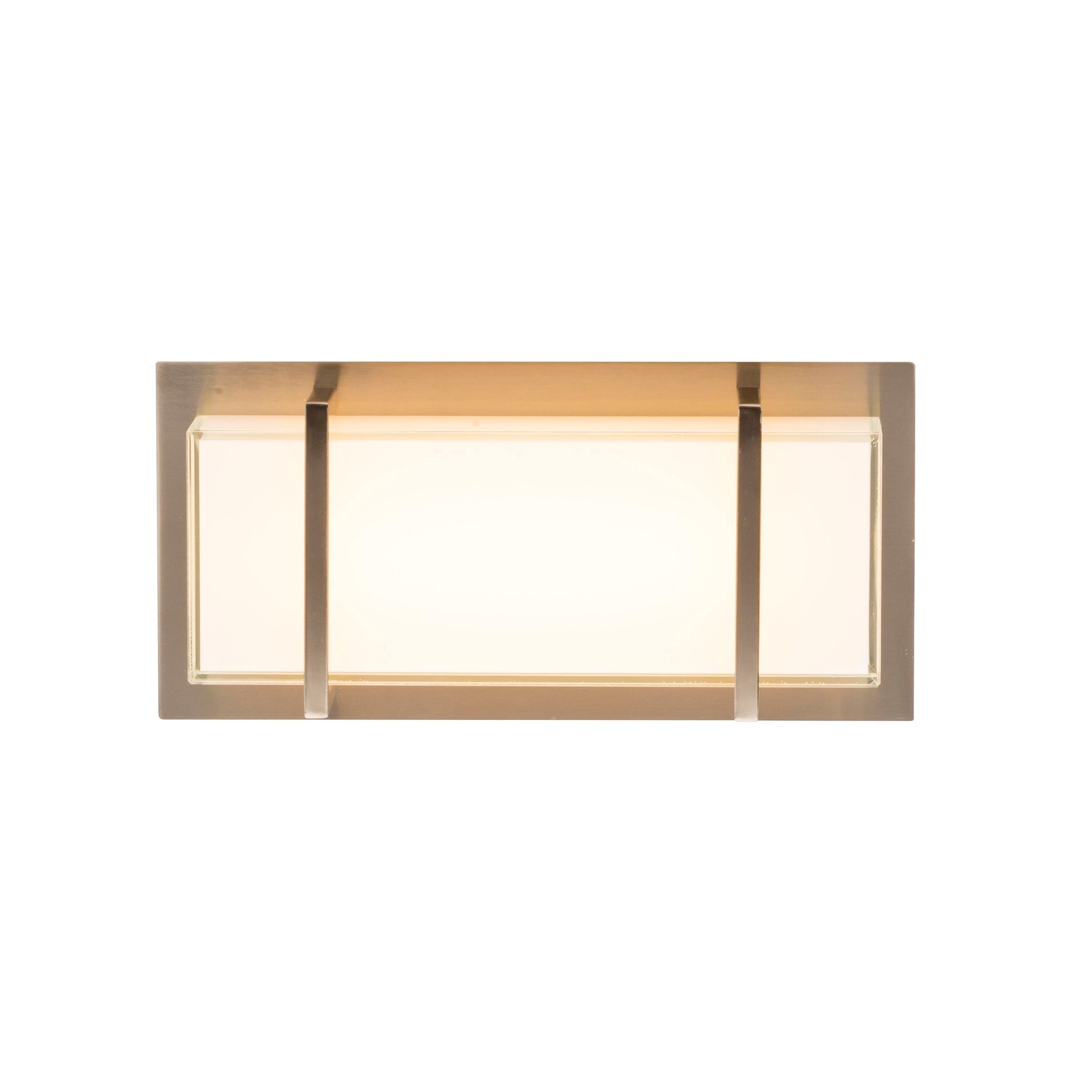 slide 5 of 6, Origin 21 Brighton 12-in 2 Light Brushed Nickel Integrated LED Modern/contemporary Bathroom Vanity light bar, 1 ct