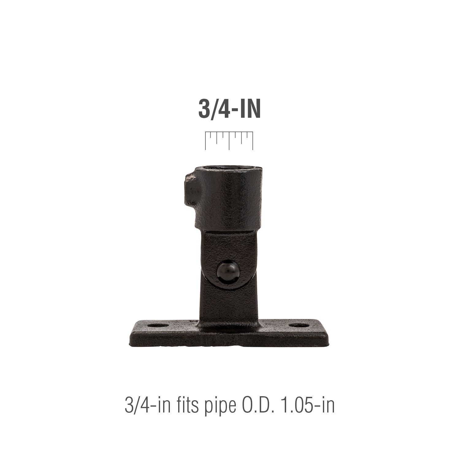 slide 4 of 6, SteelTek 3/4-in Structural Black Swivel Base, 1 ct