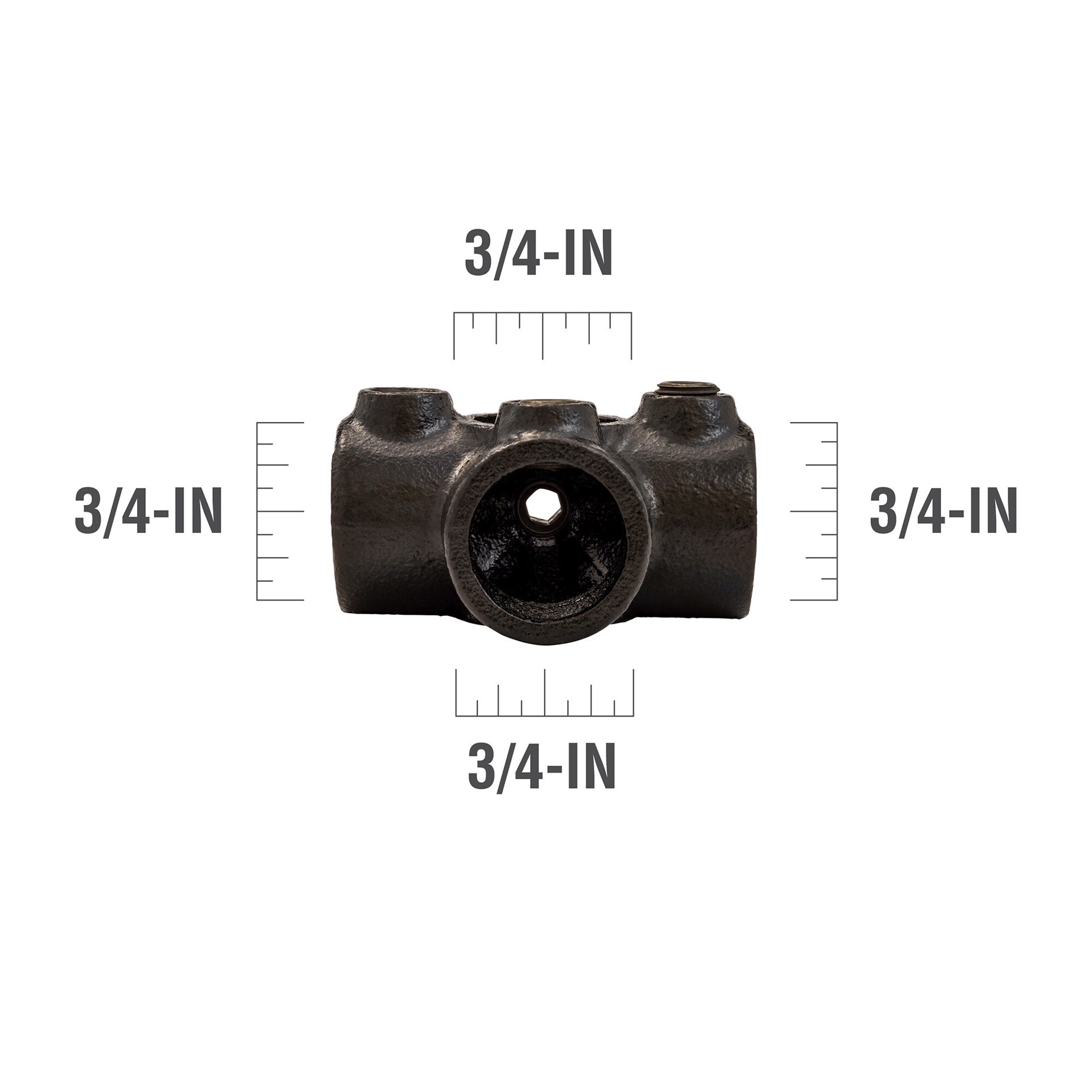 slide 4 of 6, SteelTek 3/4-in Structural Black 3 Socket Cross, 1 ct