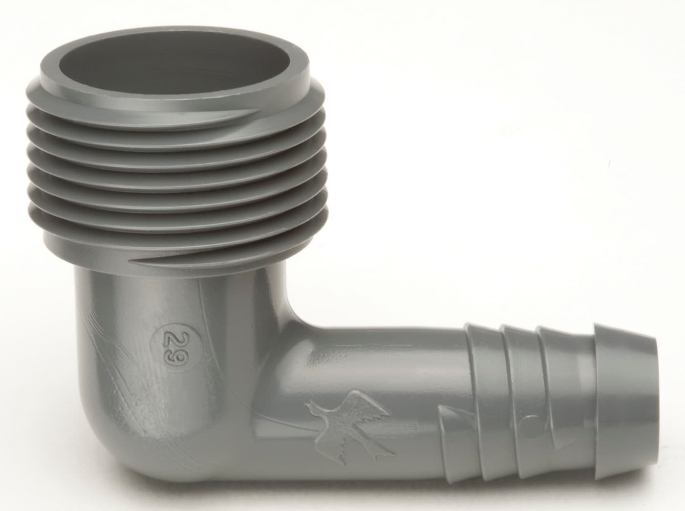 slide 1 of 6, Rain Bird Barbed x 3/4-in MNPT Flex pipe elbow, 1 ct