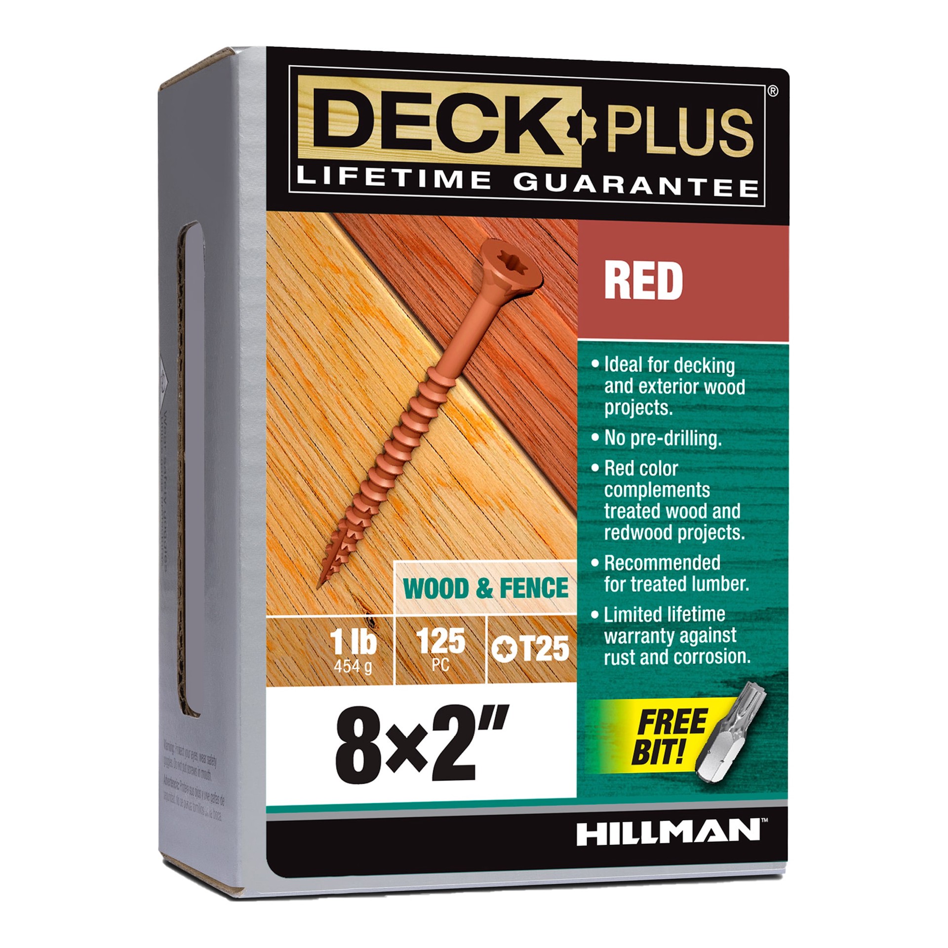 slide 1 of 6, Deck Plus #8 x 2-in Wood to wood Deck Screws ( 125 -Per Box ), 1 ct