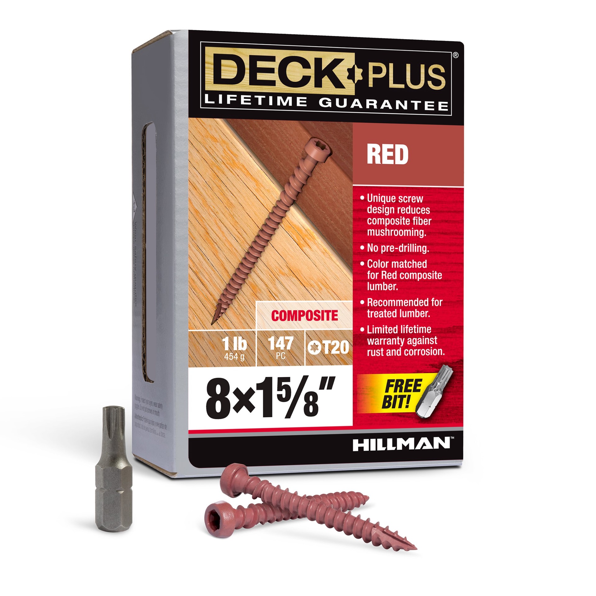slide 1 of 6, Deck Plus #8 x 1-1/2-in Composite Deck Screws (147-Per Box), 1 ct