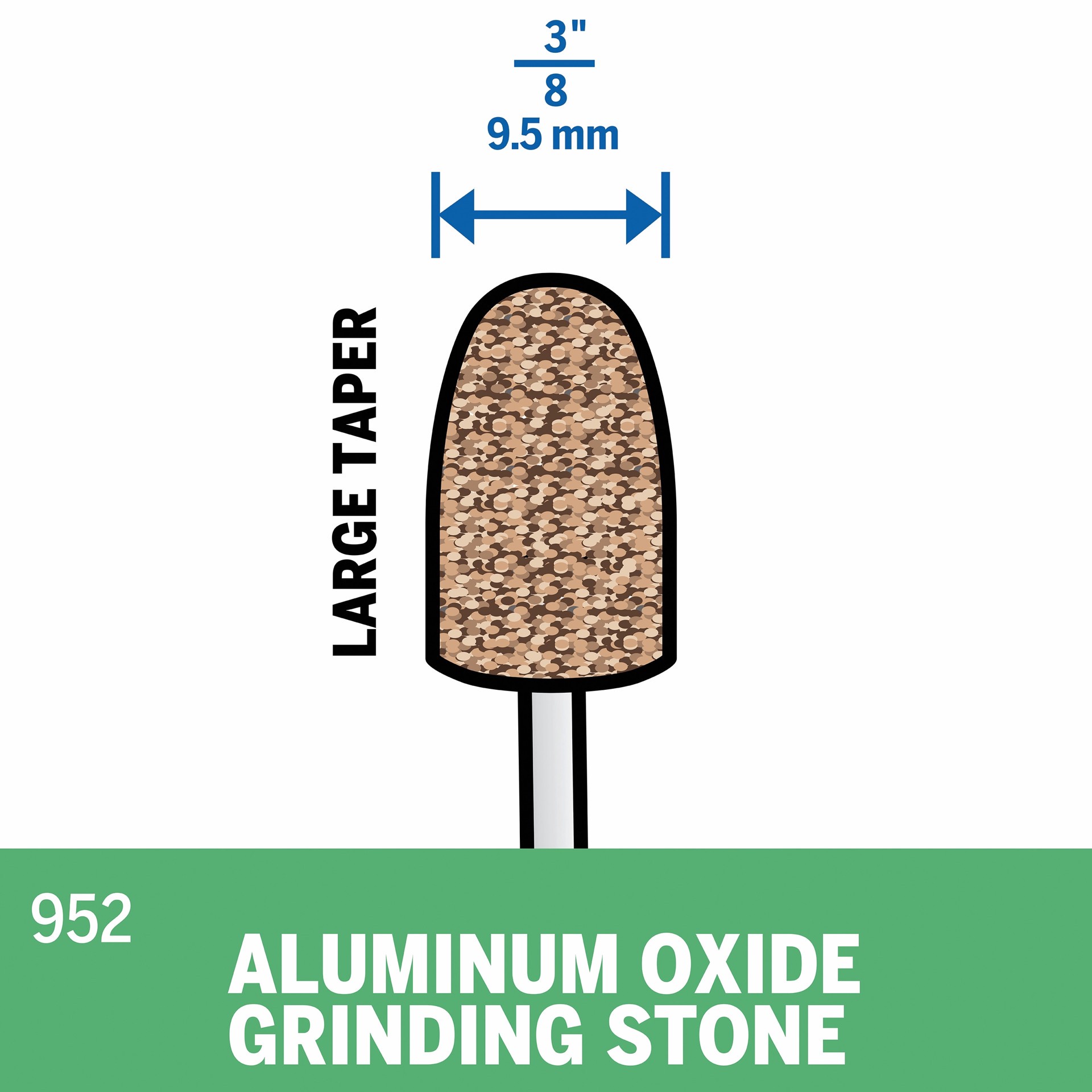 slide 4 of 6, Dremel Aluminum Oxide 3/8-in Grinding/Sharpening Bit Accessory, 1 ct