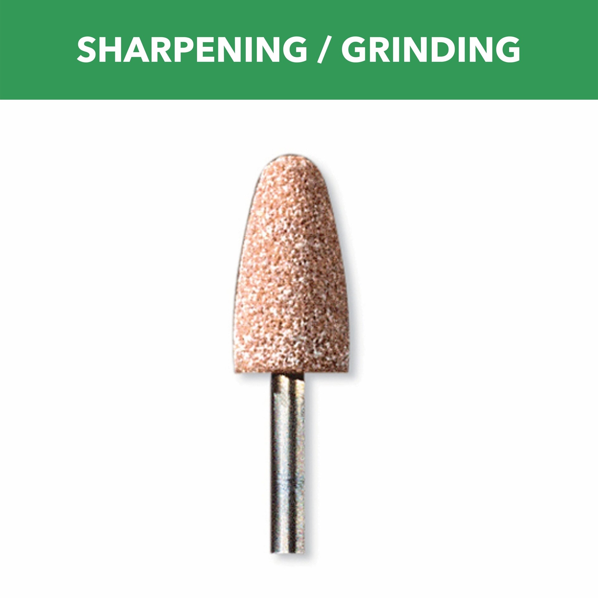 slide 1 of 6, Dremel Aluminum Oxide 3/8-in Grinding/Sharpening Bit Accessory, 1 ct