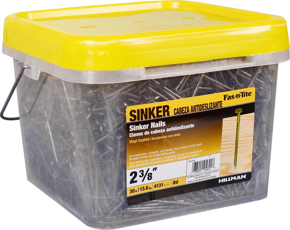 slide 4 of 6, Fas-n-Tite 2-3/8-in x 8d Vinyl-coated Smooth Shank Sinker nails ( 4131 -Per Box ), 1 ct