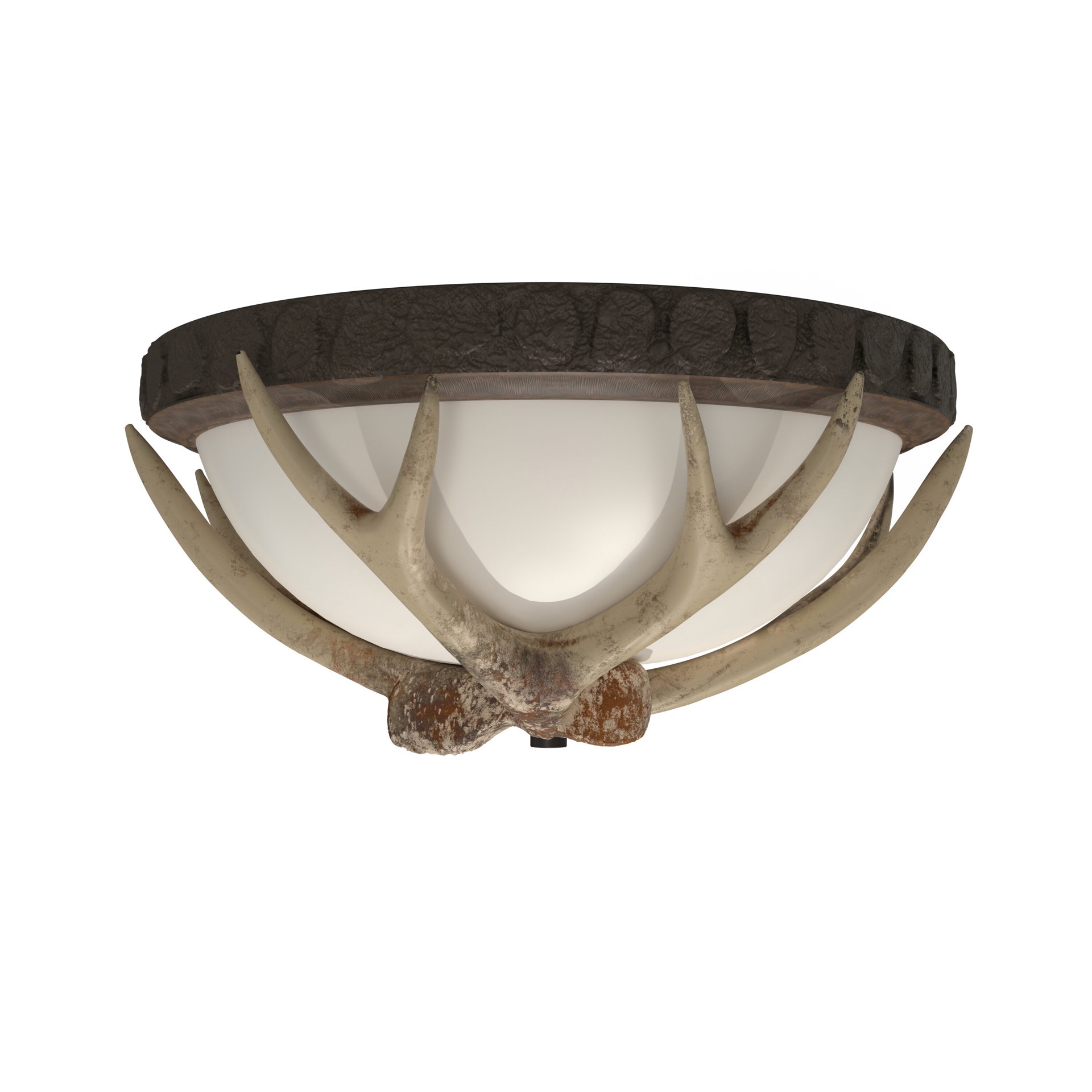 slide 2 of 6, allen + roth Fallow Ridge 1 -Light 16-in Matte Bronze Flush Mount Light, 1 ct
