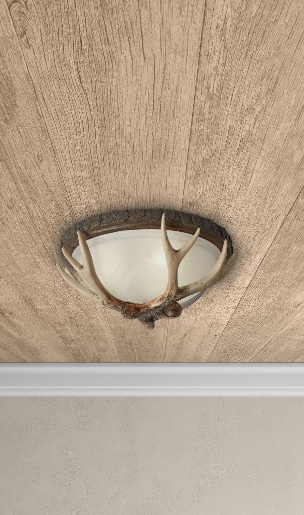 slide 1 of 6, allen + roth Fallow Ridge 1 -Light 16-in Matte Bronze Flush Mount Light, 1 ct