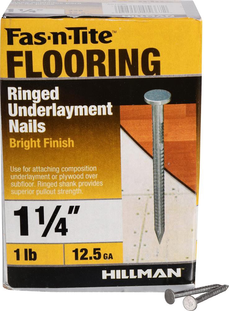 slide 3 of 6, Fas-n-Tite 1-1/4-in 12.5 -Gauge Hot-dipped galvanized Ring Shank Flooring Nails 328 -Per Box, 1 ct