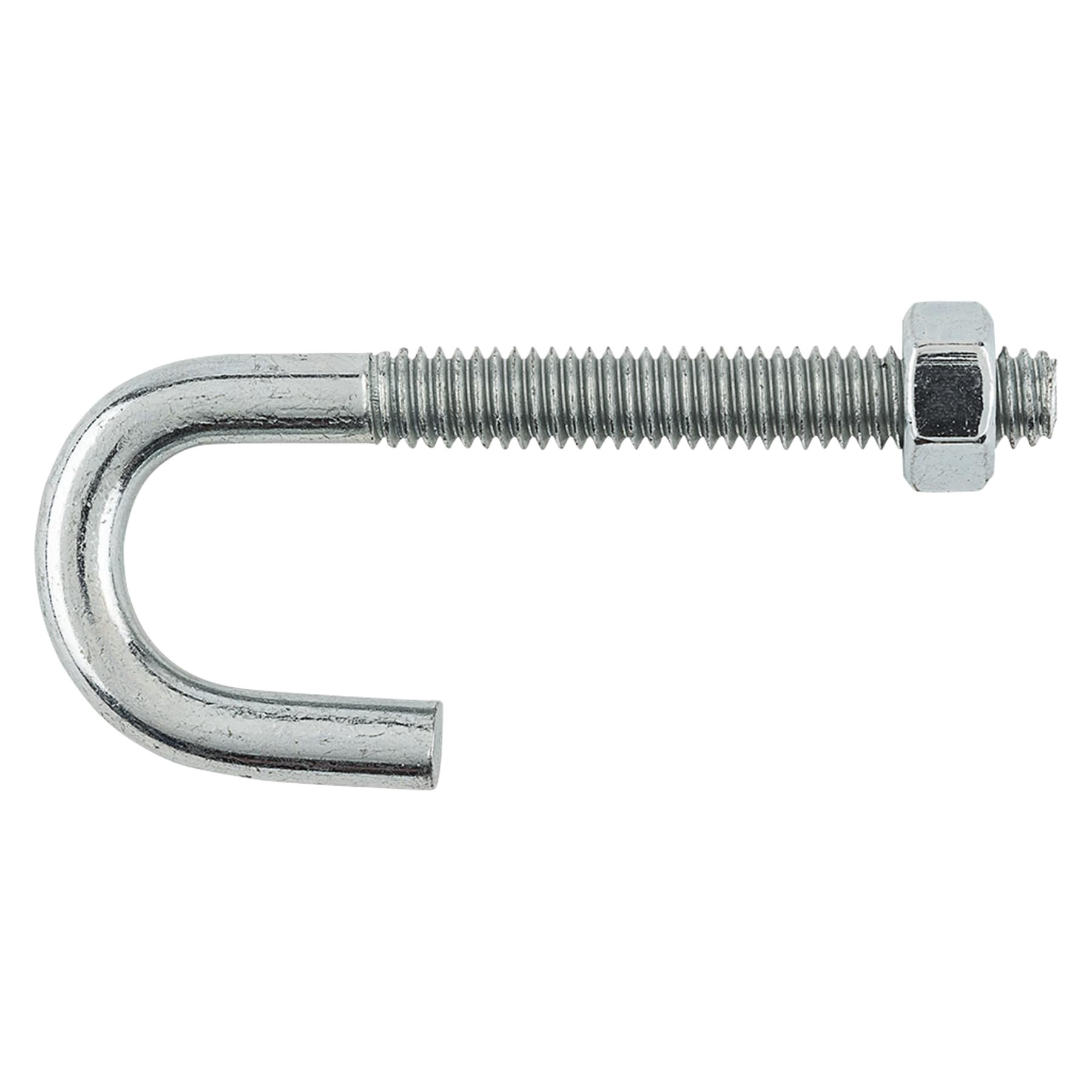 slide 2 of 6, National Hardware 5/16-in 5/16-in x 3-in Zinc-plated Interior/Exterior Coarse Thread J-Bolt Bolt, 1 ct