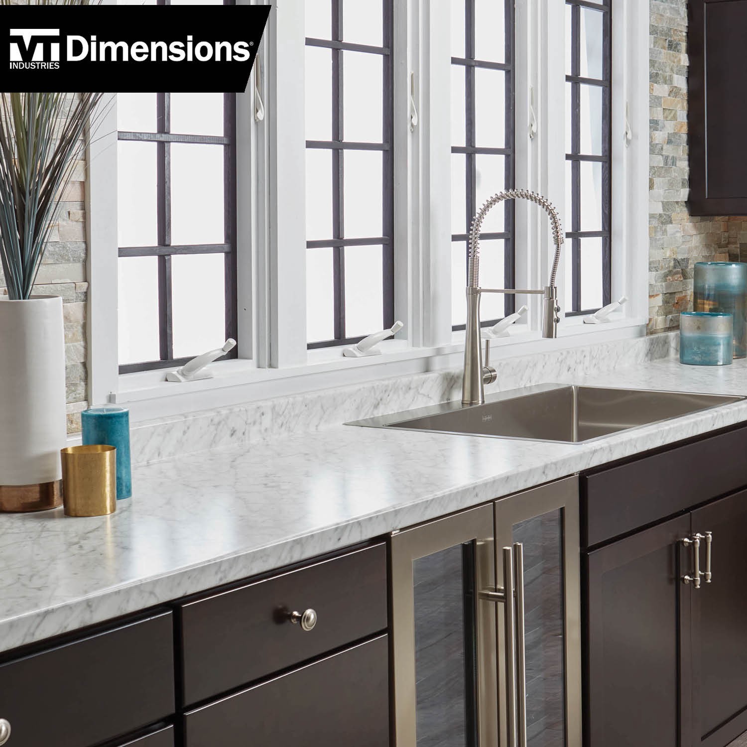 slide 2 of 6, VT Dimensions Formica Artisan 4-ft x 25.25-in x 3.75-in Carrara Bianco, Artisan Laminate Countertop with Integrated Backsplash, 1 ct