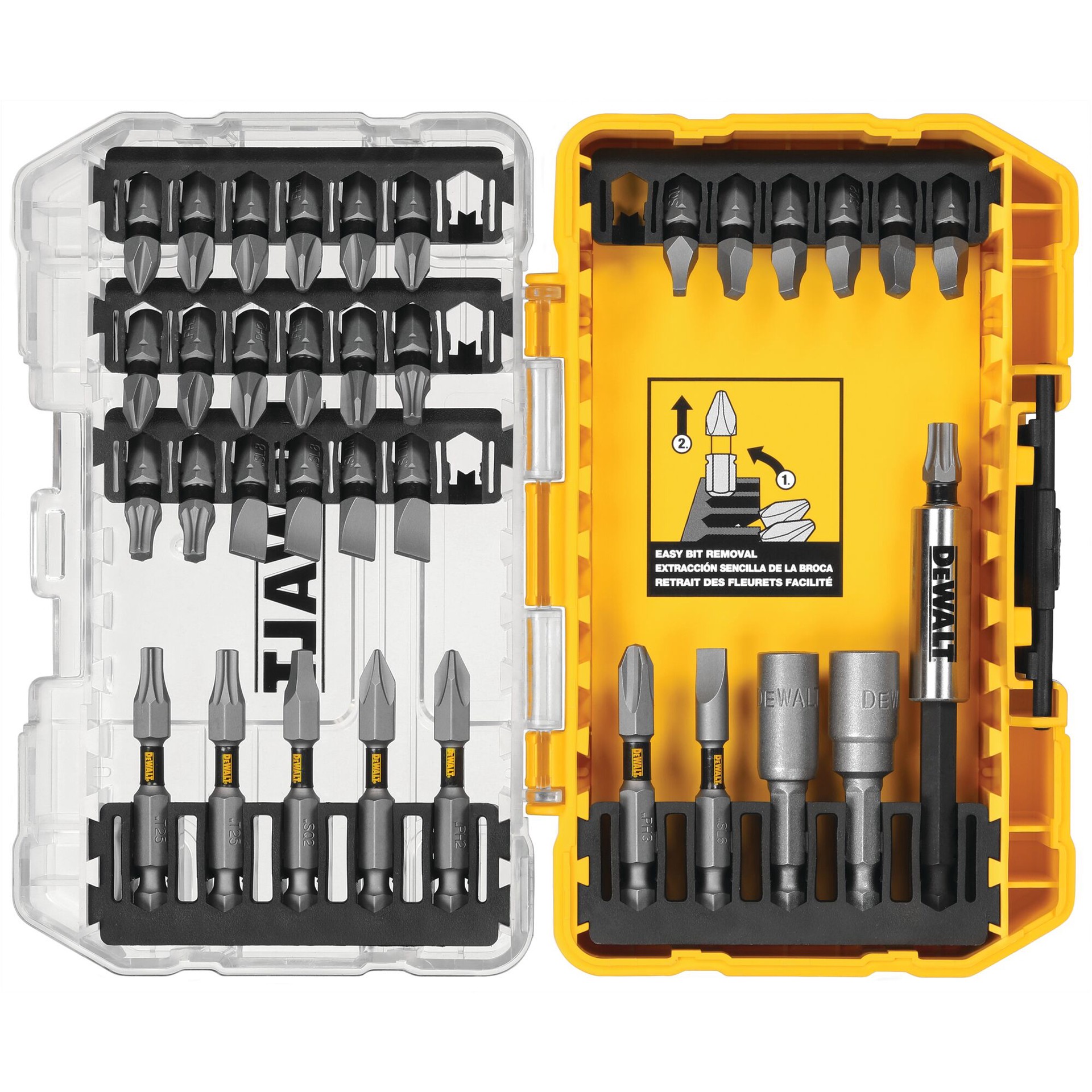 slide 4 of 6, DEWALT Tough Grip Screwdriver Bit Set (35-Piece), 1 ct