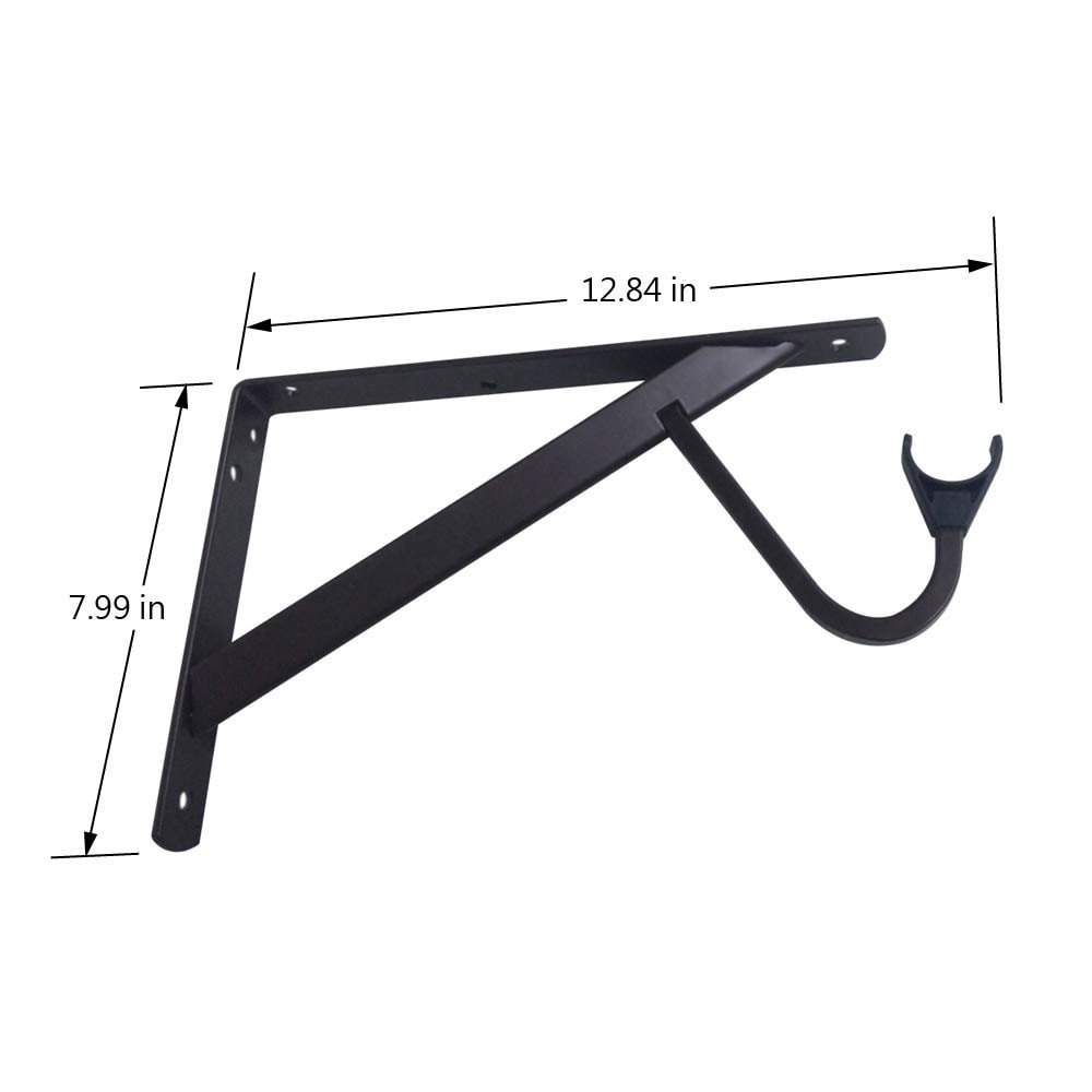 slide 4 of 6, Project Source 12.84-in L x 1.06-in W x 12.84-in D Heavy Duty Bronze Shelf bracket, 1 ct