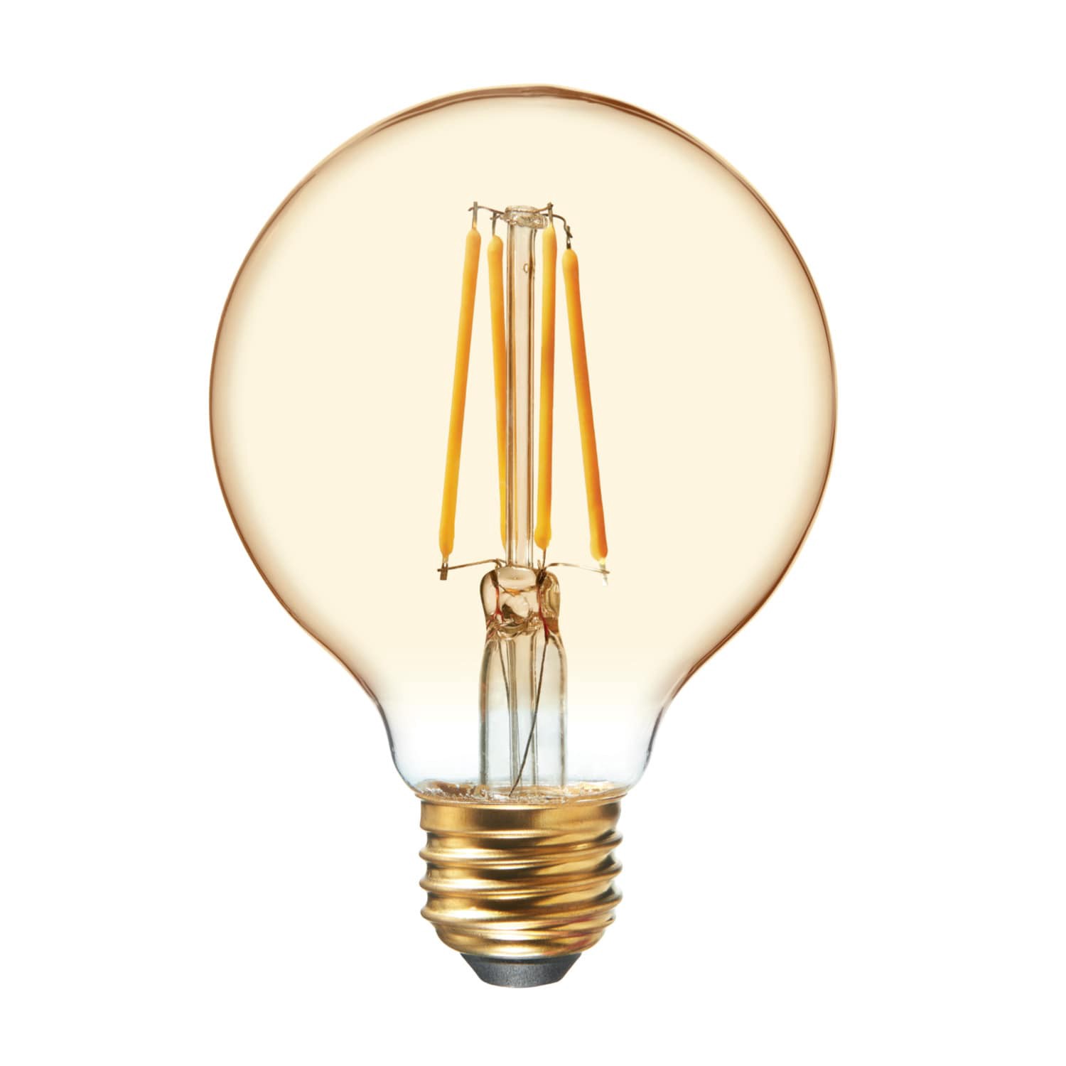 slide 3 of 6, GE Vintage 60 -Watt EQ G25 Warm candlelight Medium base (E-26) Dimmable LED Decorative Light Bulb 2 -Pack, 1 ct