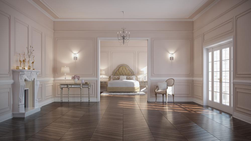 slide 2 of 5, allen + roth 4-1/4-in x 12-ft Painted MDF L 326 Crown Moulding, 1 ct