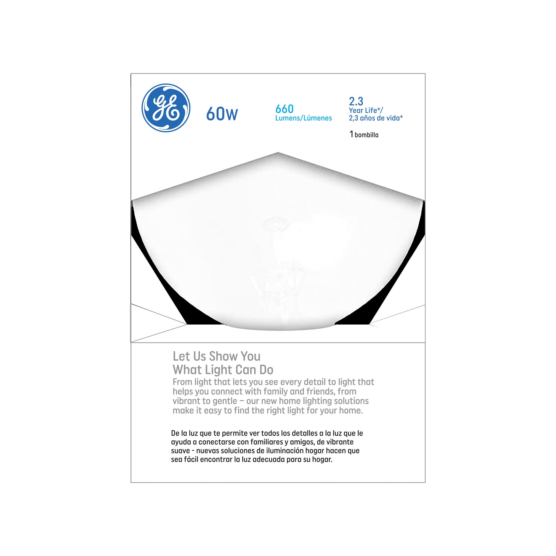 slide 4 of 4, GE Classic 60 -Watt EQ G40 Soft white Medium base (E-26) Dimmable Incandescent Decorative Light Bulb, 1 ct