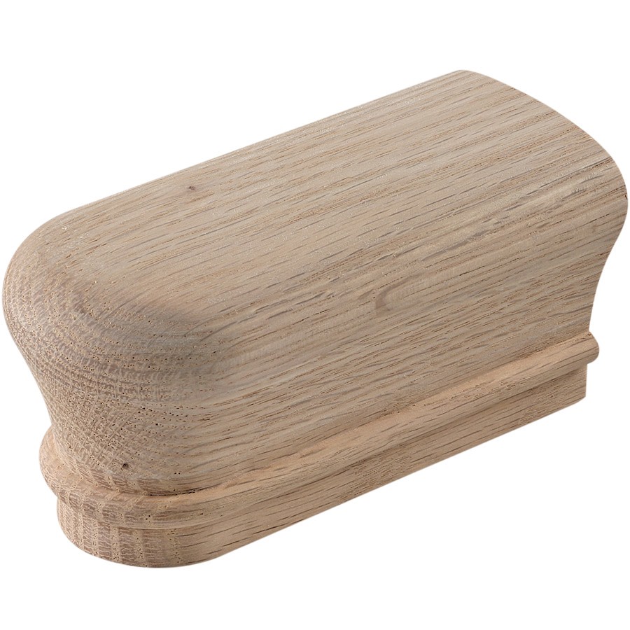 slide 1 of 3, L.J. Smith Stair Systems 2.25-in x 3.75-in Unfinished Wood Red oak Interior 7009 End cap, 1 ct