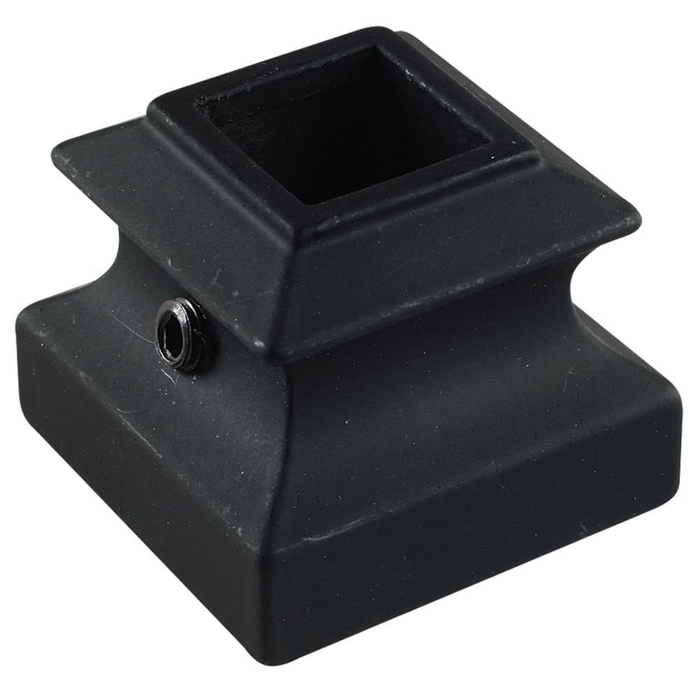 slide 1 of 6, L.J. Smith Stair Systems 1.188-in x 1.375-in Matte Black Wrought iron Flat Stair Baluster Shoe, 1 ct