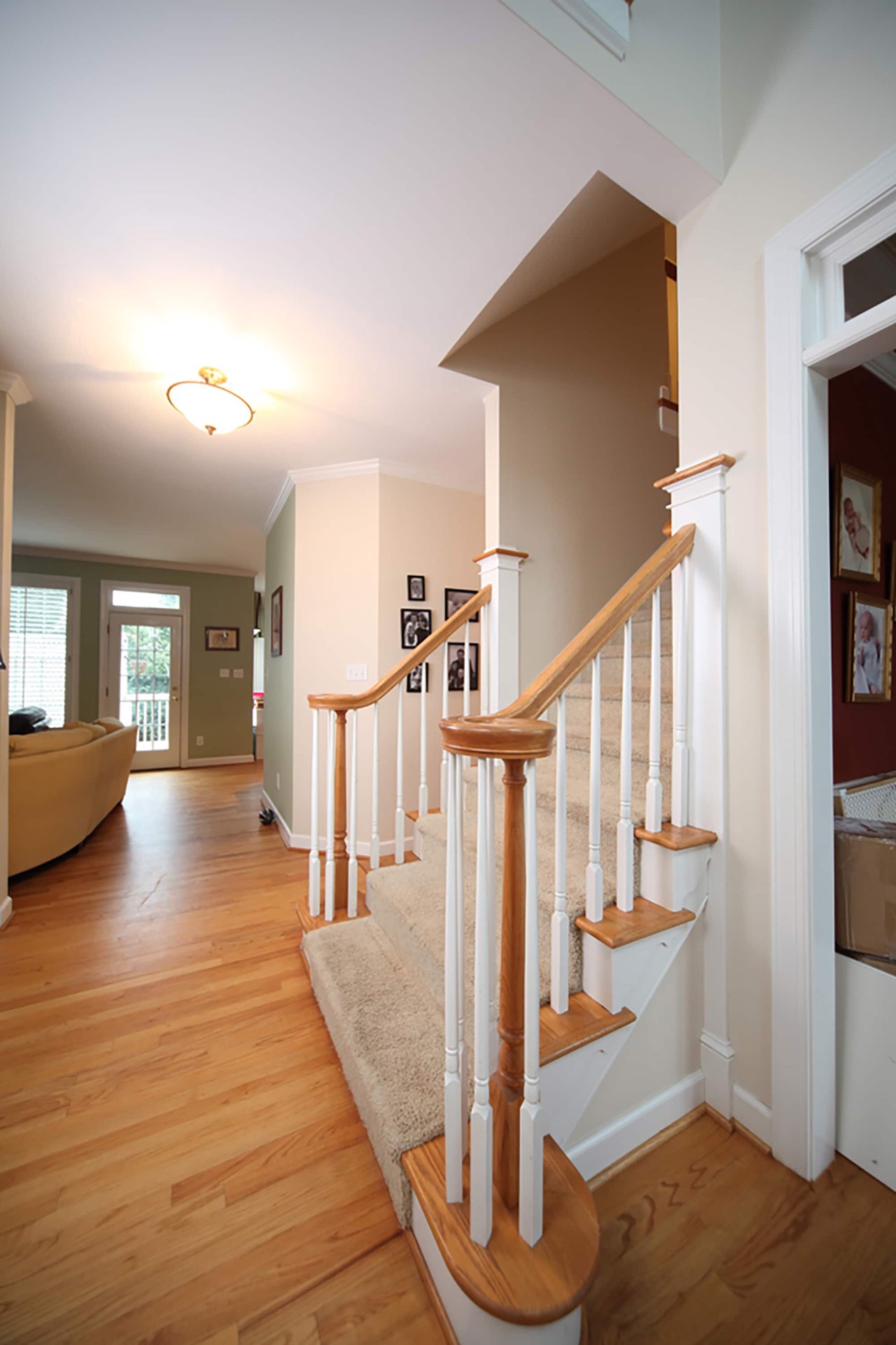 slide 5 of 6, L.J. Smith Stair Systems 34-in x 1.25-in Unfinished Red oak Pin top Flat Tapered Stair Baluster, 1 ct