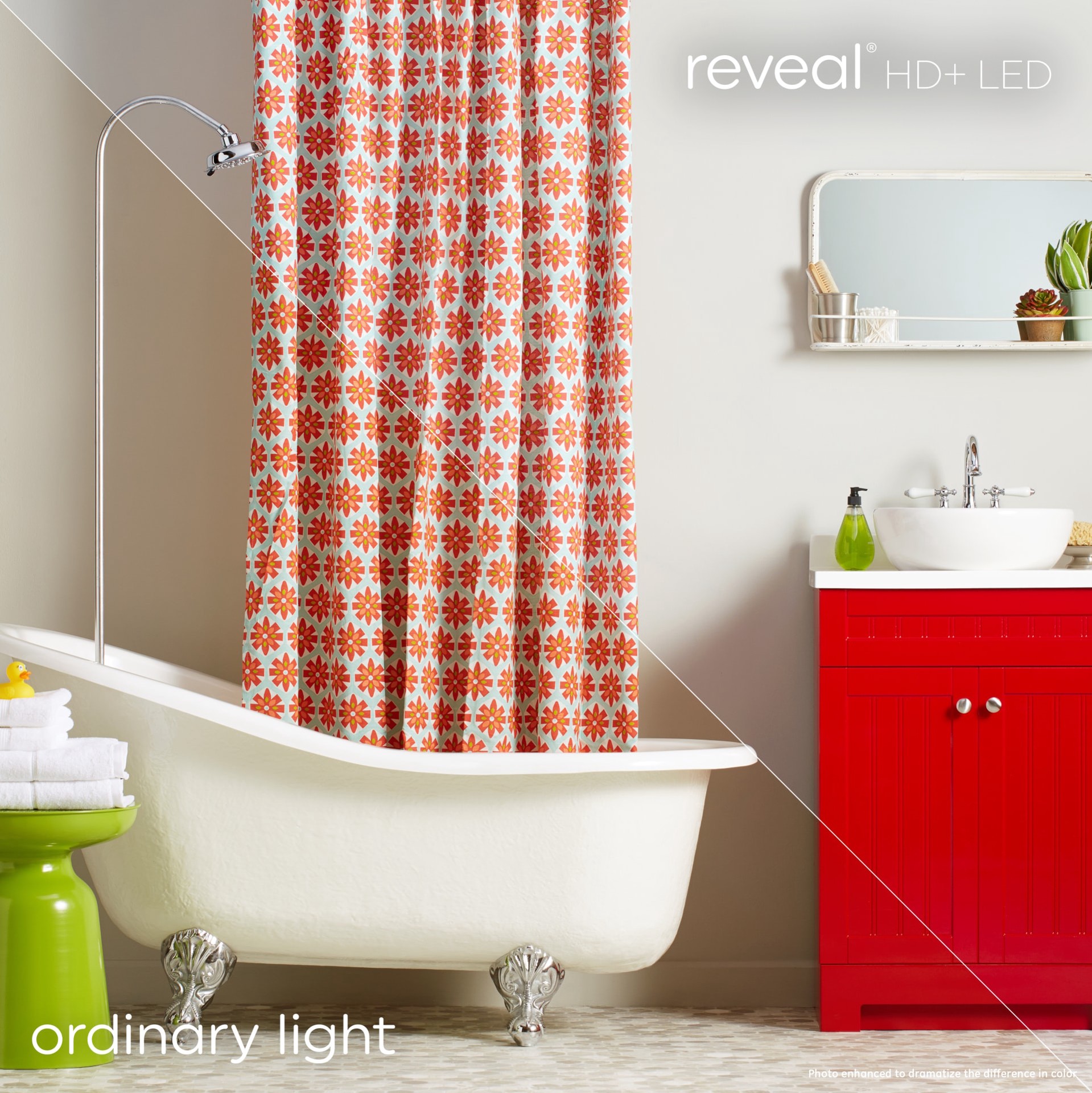 slide 6 of 6, GE Reveal 40 -Watt EQ A15 Color-enhancing Medium base (E-26) Dimmable LED General purpose Light Bulb 2 -Pack, 1 ct