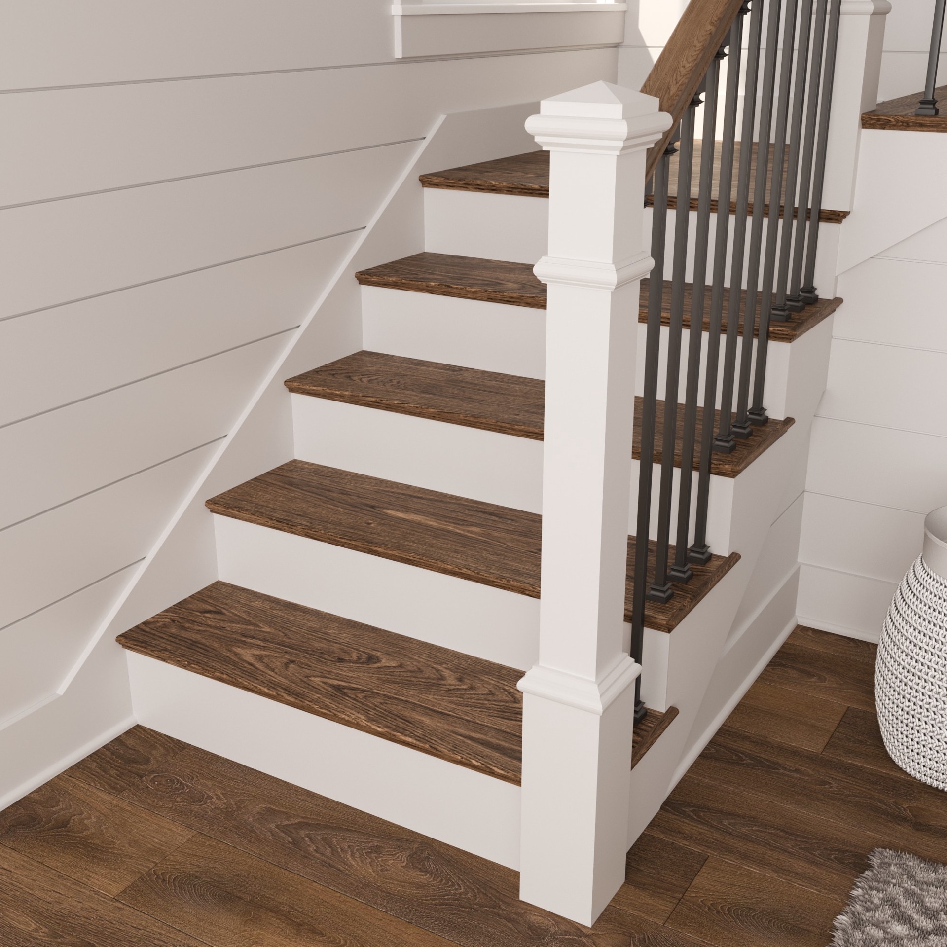slide 4 of 5, RetroRiser 42-in x 7.5-in x 0.3437-in White Poplar Wood Stair Riser, 1 ct