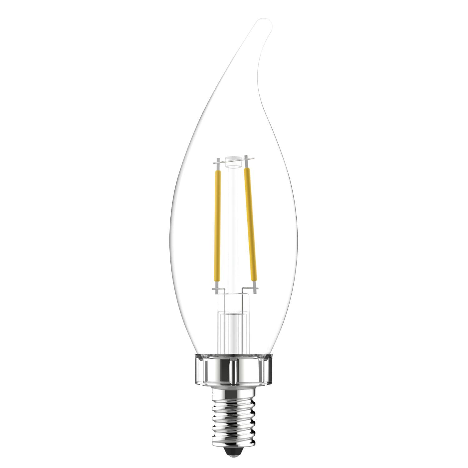 slide 3 of 6, GE Relax HD 40 -Watt EQ CA11 Soft white Candelabra base (E-12) Dimmable LED Decorative Light Bulb 3 -Pack, 1 ct