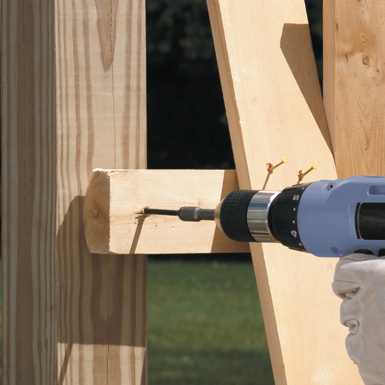 slide 2 of 3, TimberLOK by FastenMaster 4-in Black Ecoat Hex -Head Exterior Structural wood screws, 1 ct