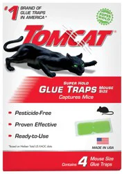 TOMCAT Super Hold Glue Traps, 4 Traps Mouse Traps