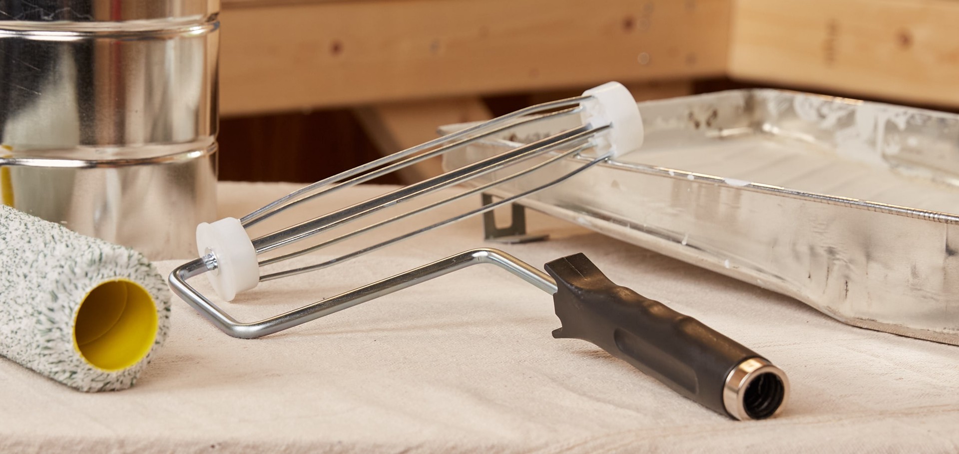 slide 6 of 6, Project Source Paint roller frame 9-in Metal Standard Paint Roller Frame, 1 ct